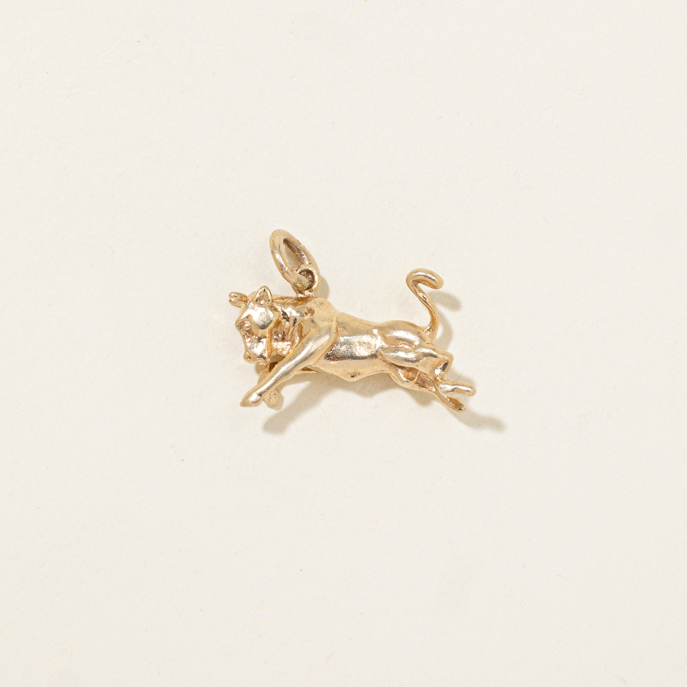 10k Yellow Gold Bull Charm