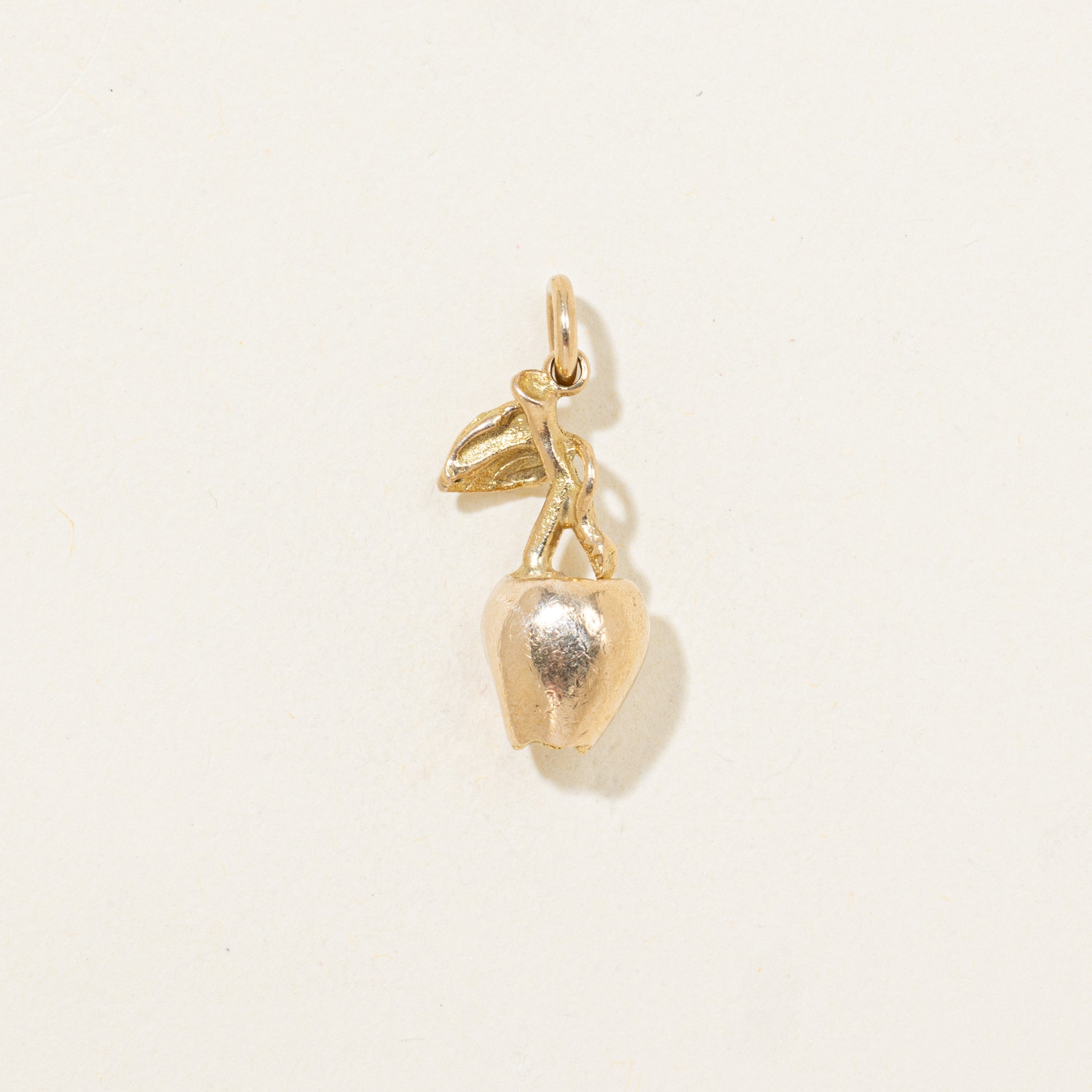 14k Yellow Gold Apple Charm
