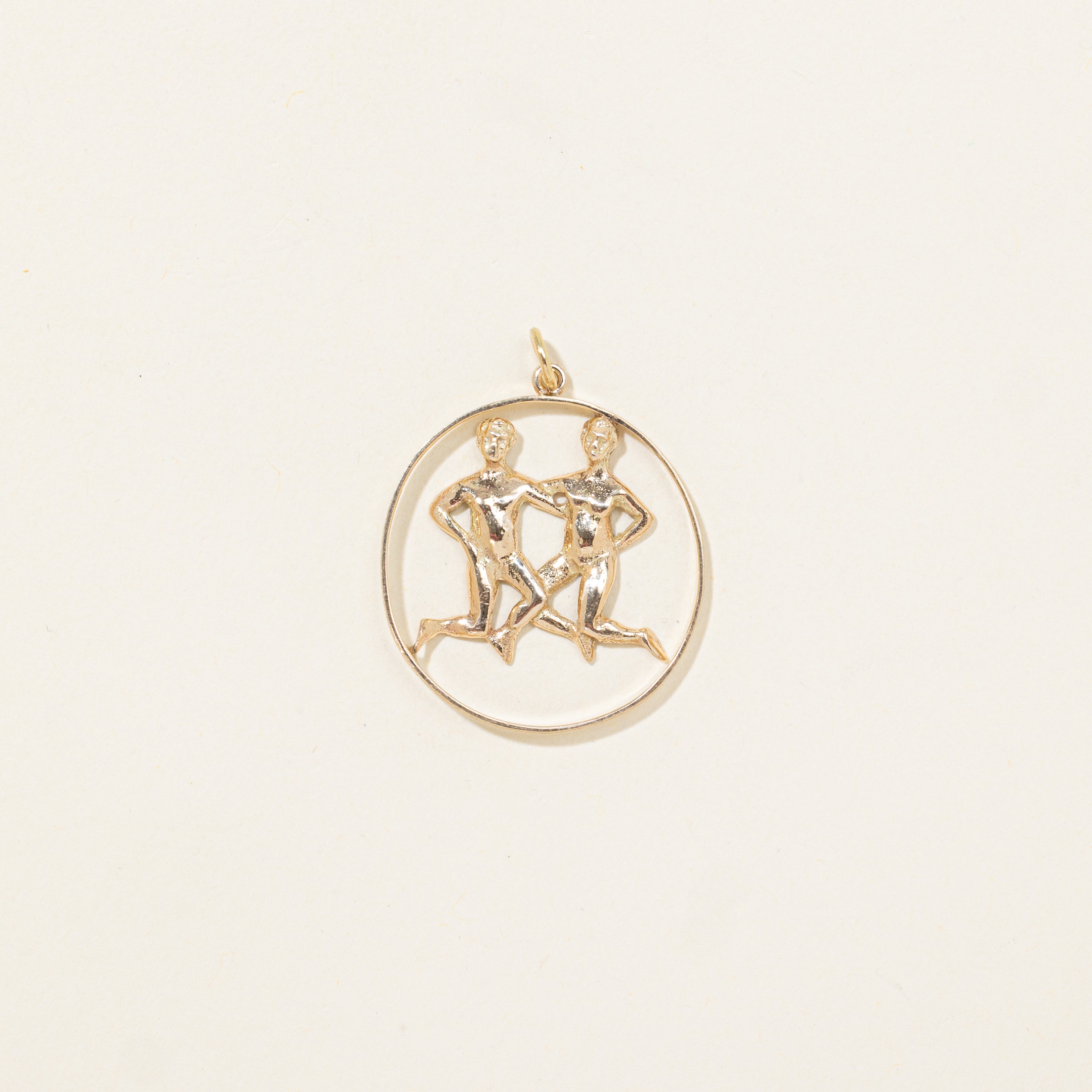 10k Yellow Gold Gemini Zodiac Charm