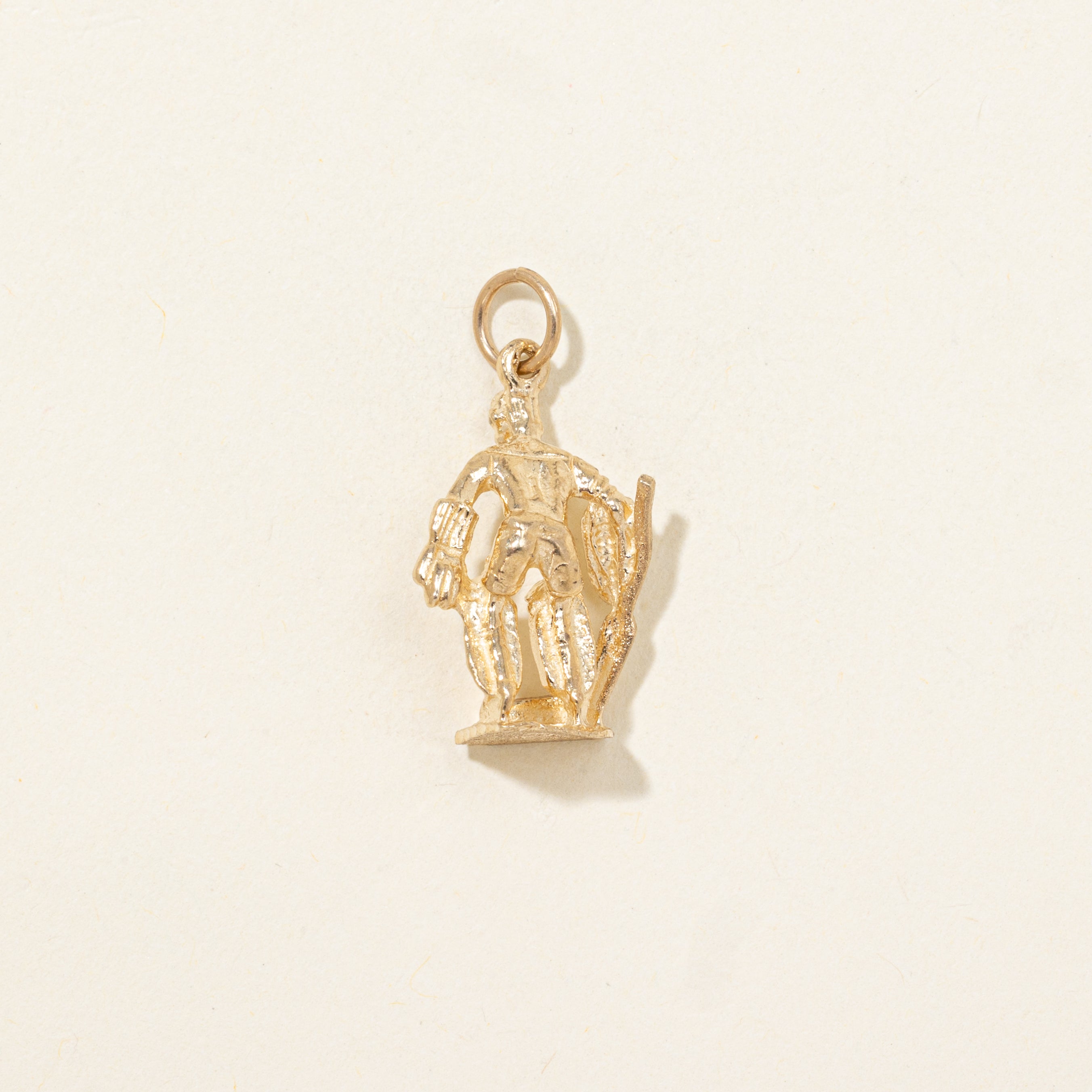 10k Yellow Gold Hockey Goalie Charm