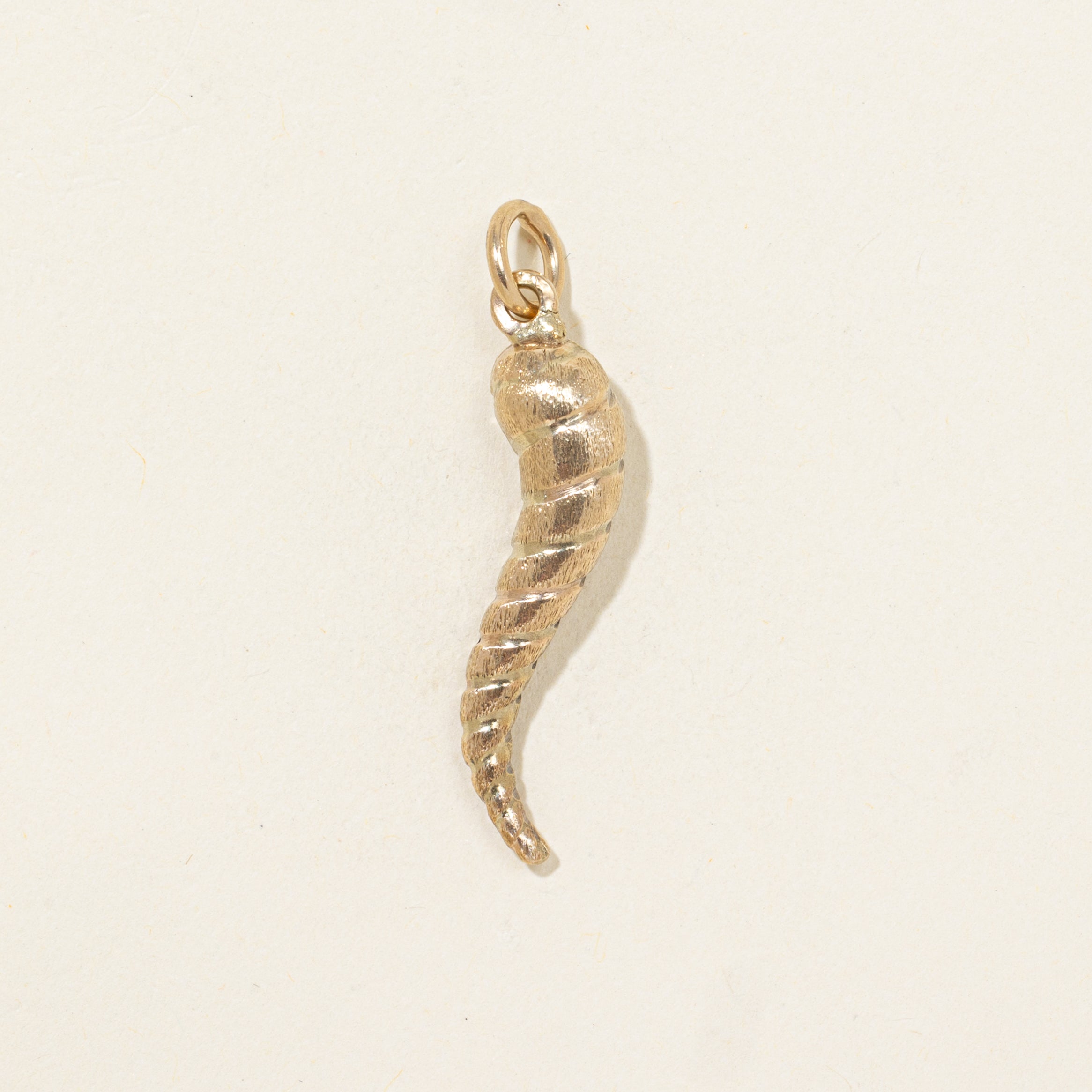 10k Yellow Gold Cornicello Charm