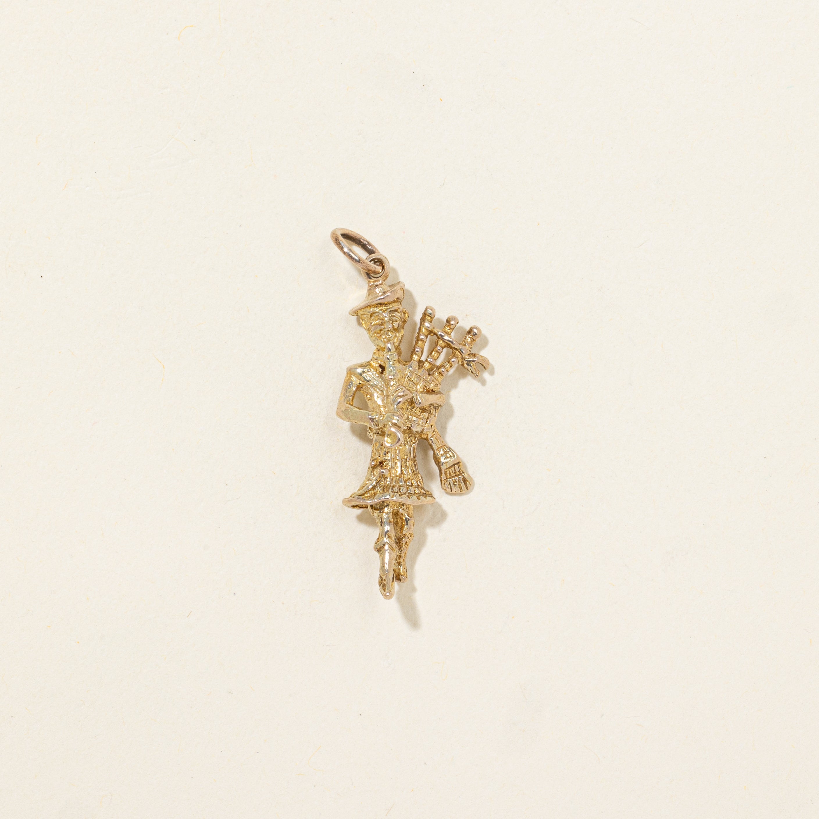 10k Yellow Gold Bagpipe Charm