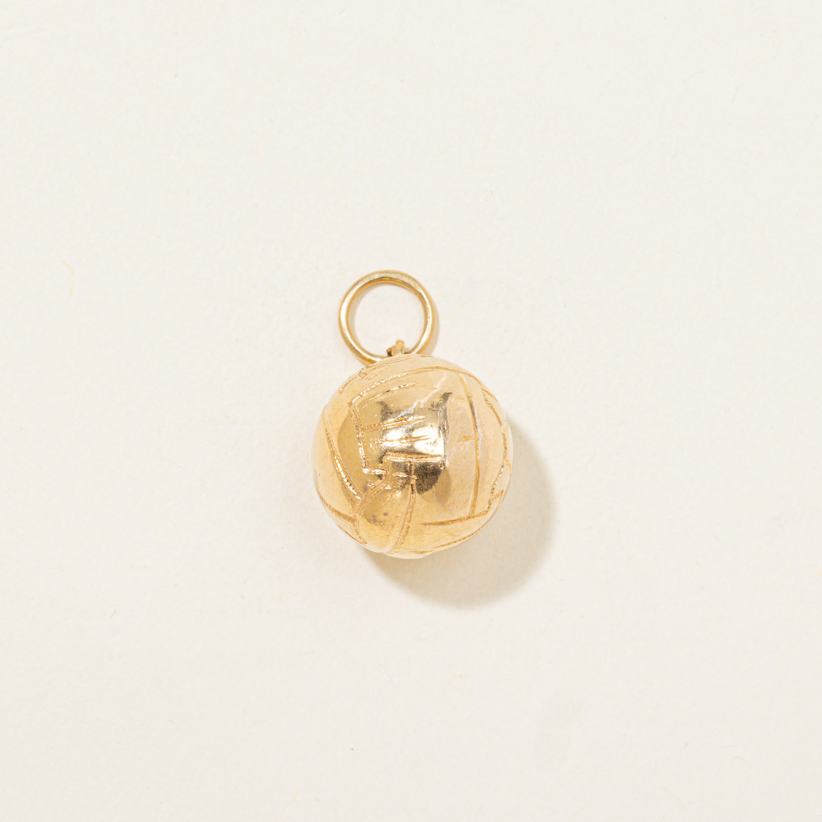 18k Yellow Gold Volleyball Charm