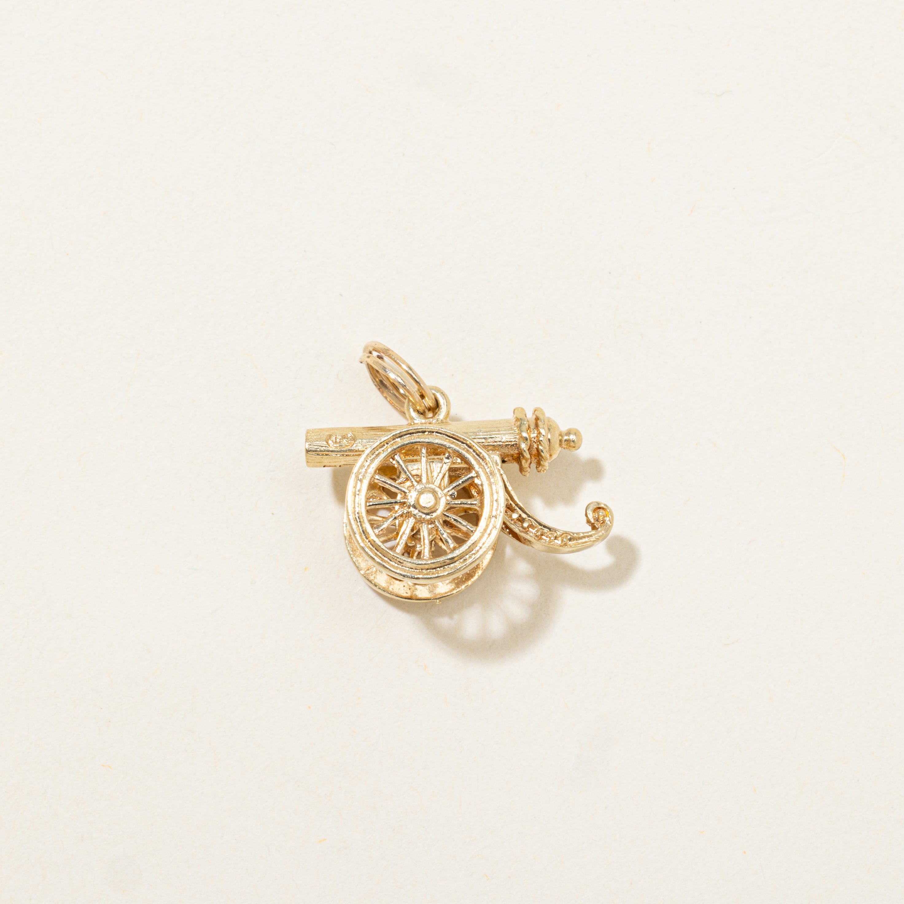 9k Yellow Gold Cannon Charm