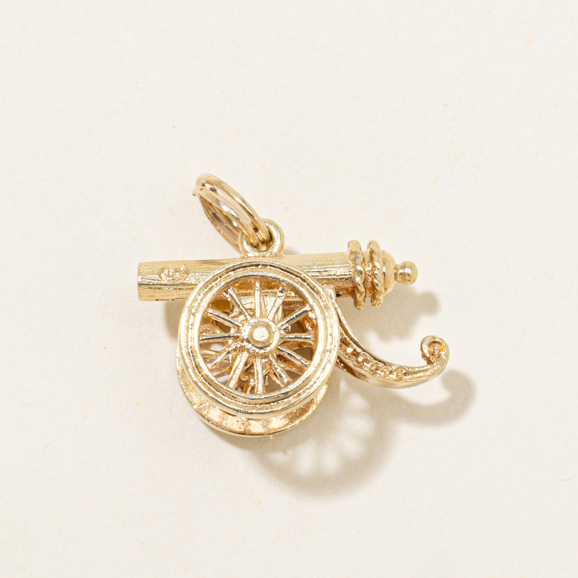 9k Yellow Gold Cannon Charm