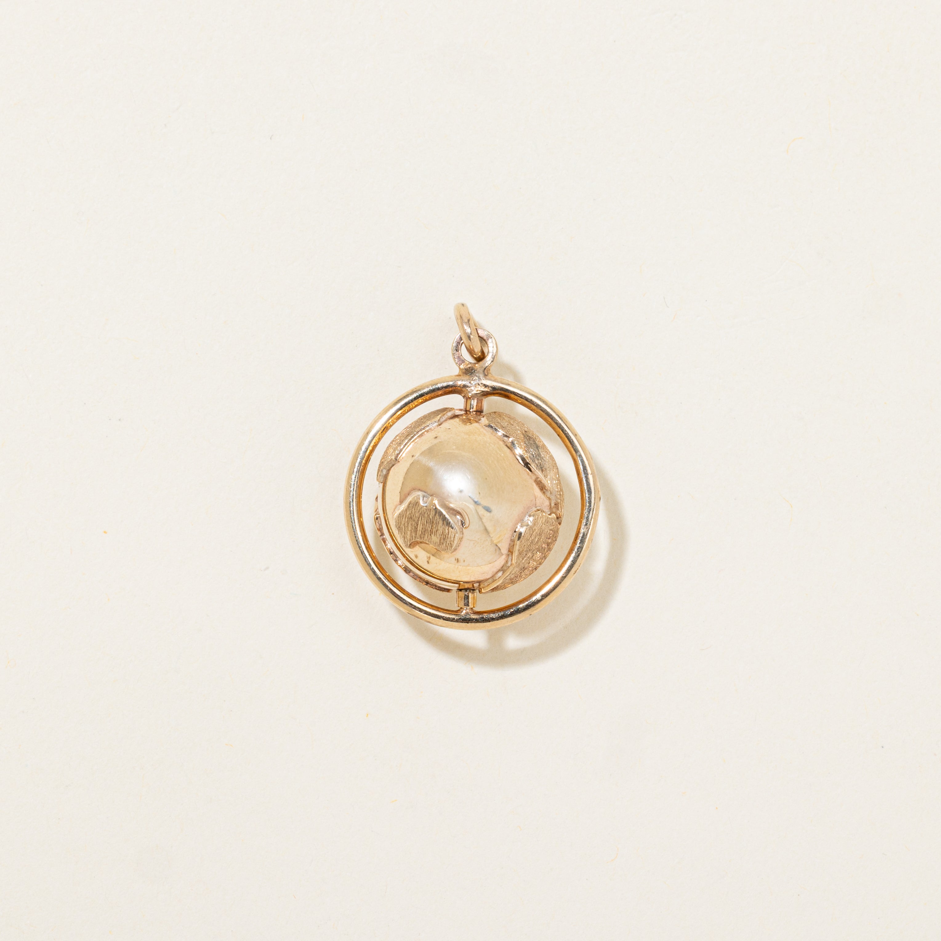 10k Yellow Gold Globe Charm