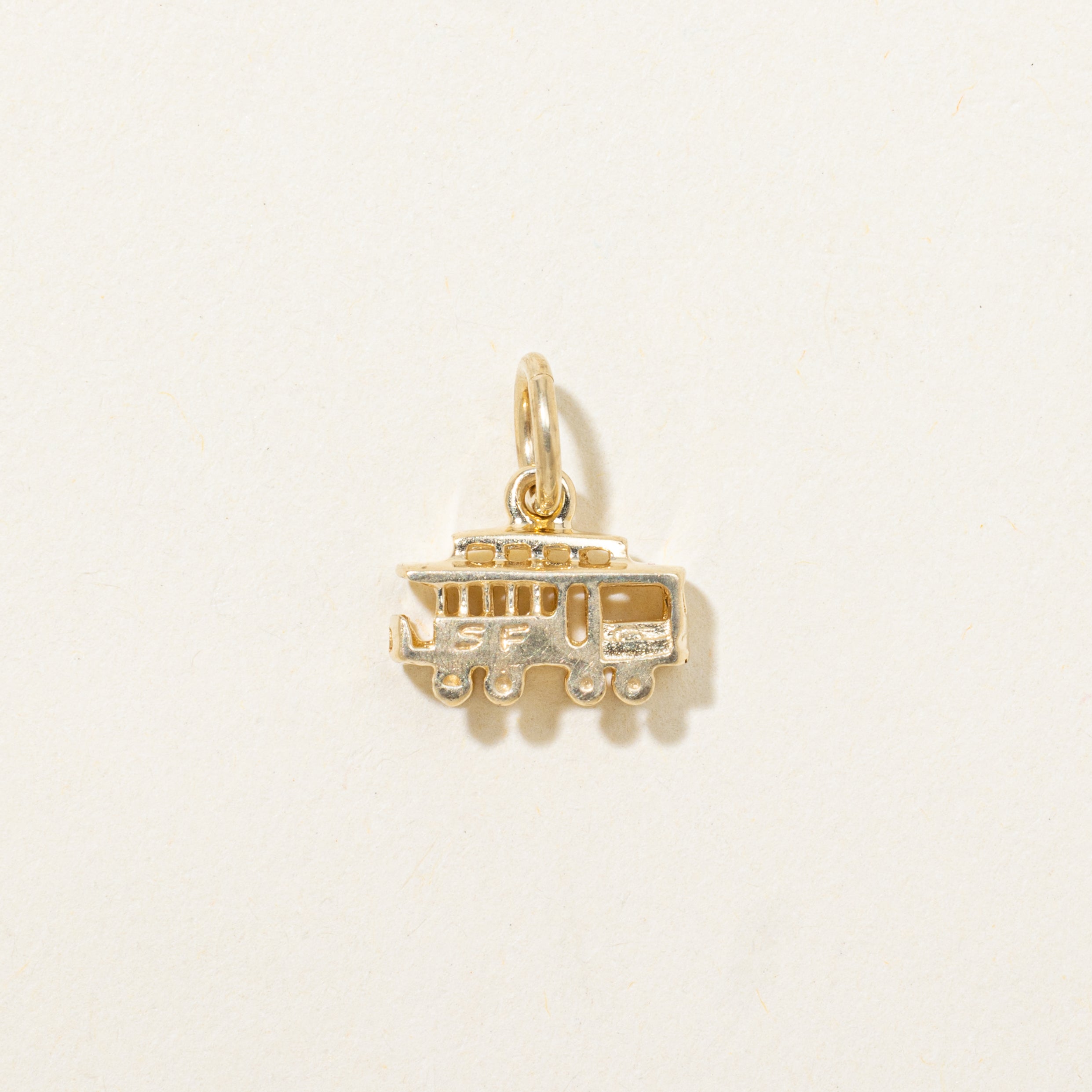 14k Yellow Gold San Francisco Cable Car Charm