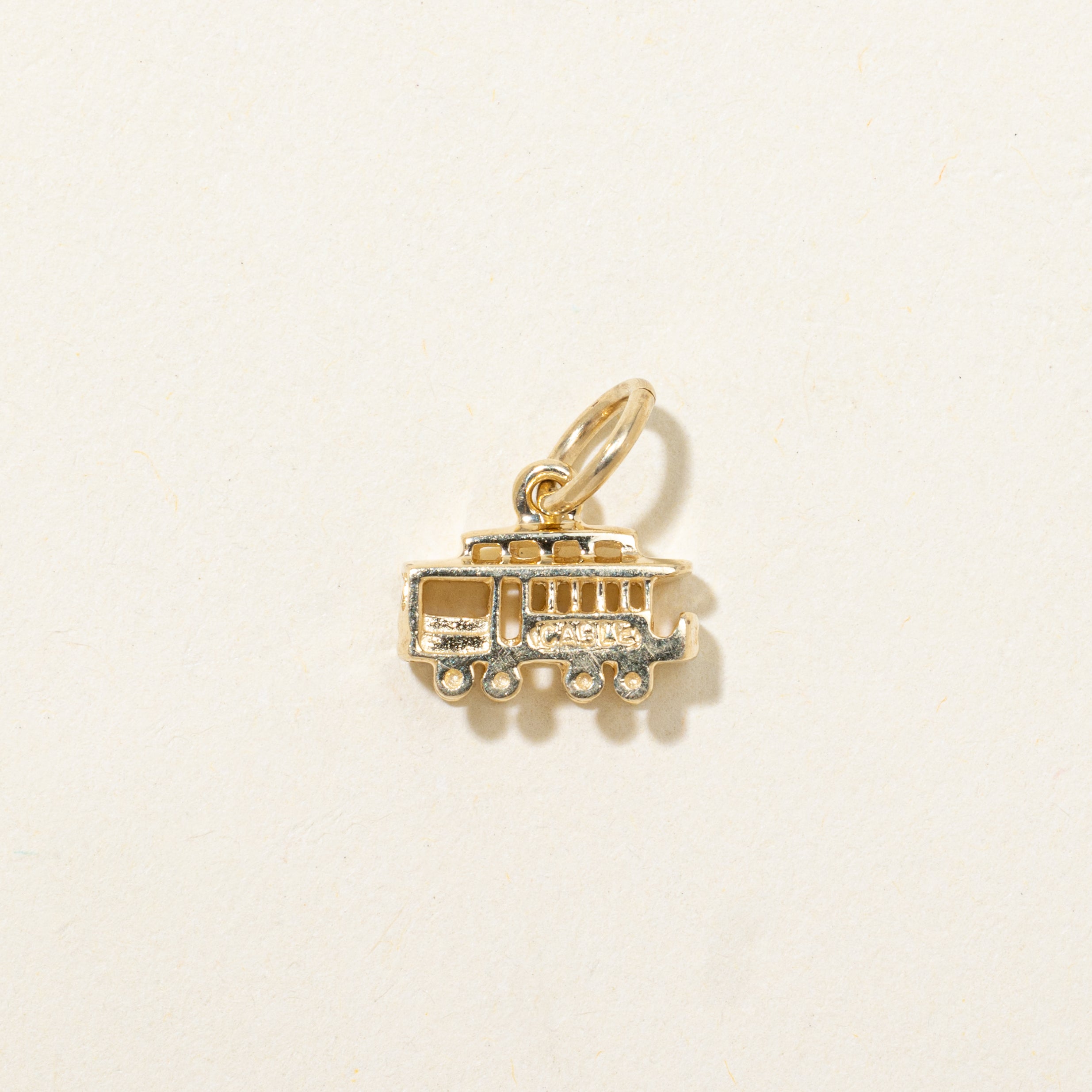 14k Yellow Gold San Francisco Cable Car Charm