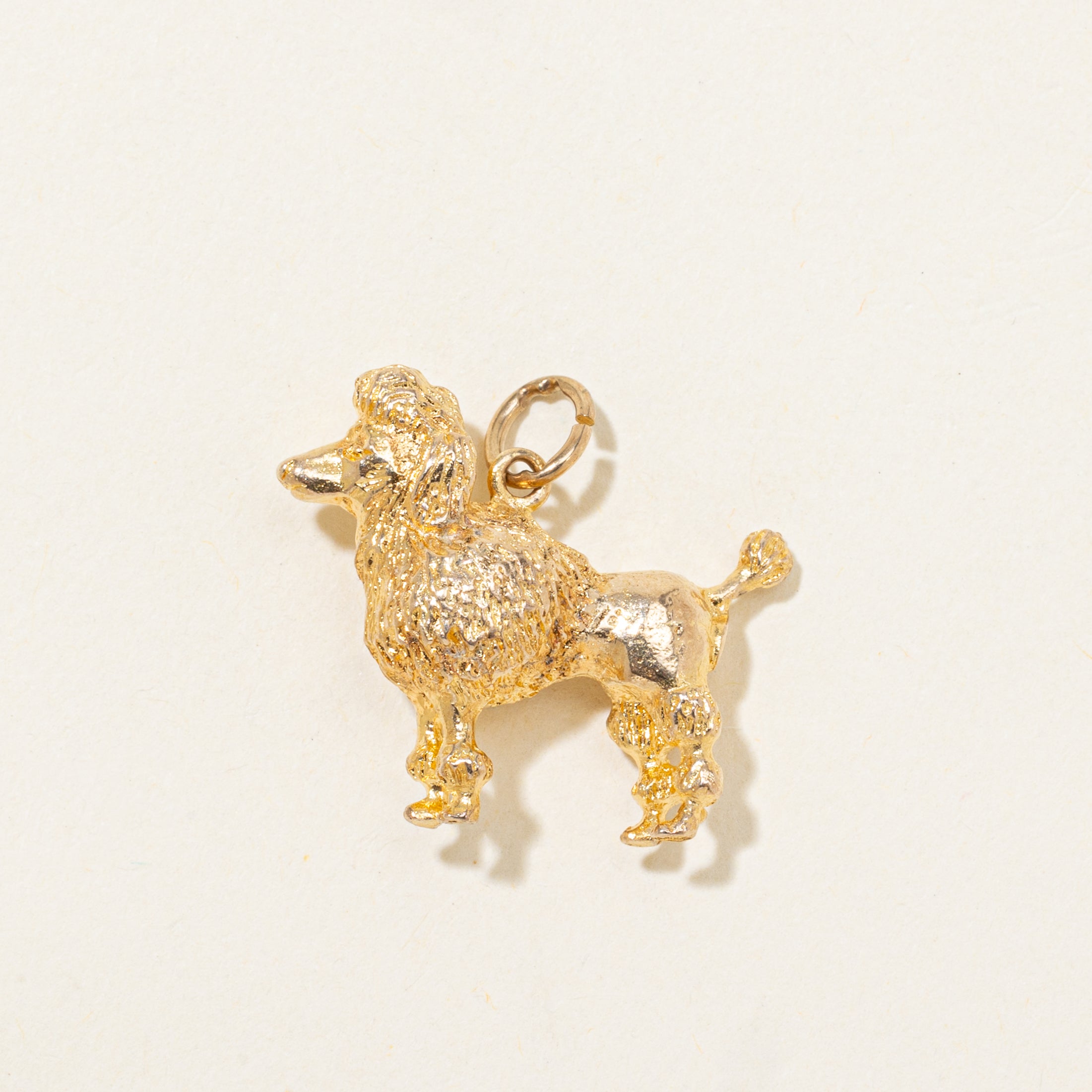 9k Yellow Gold Poodle Charm
