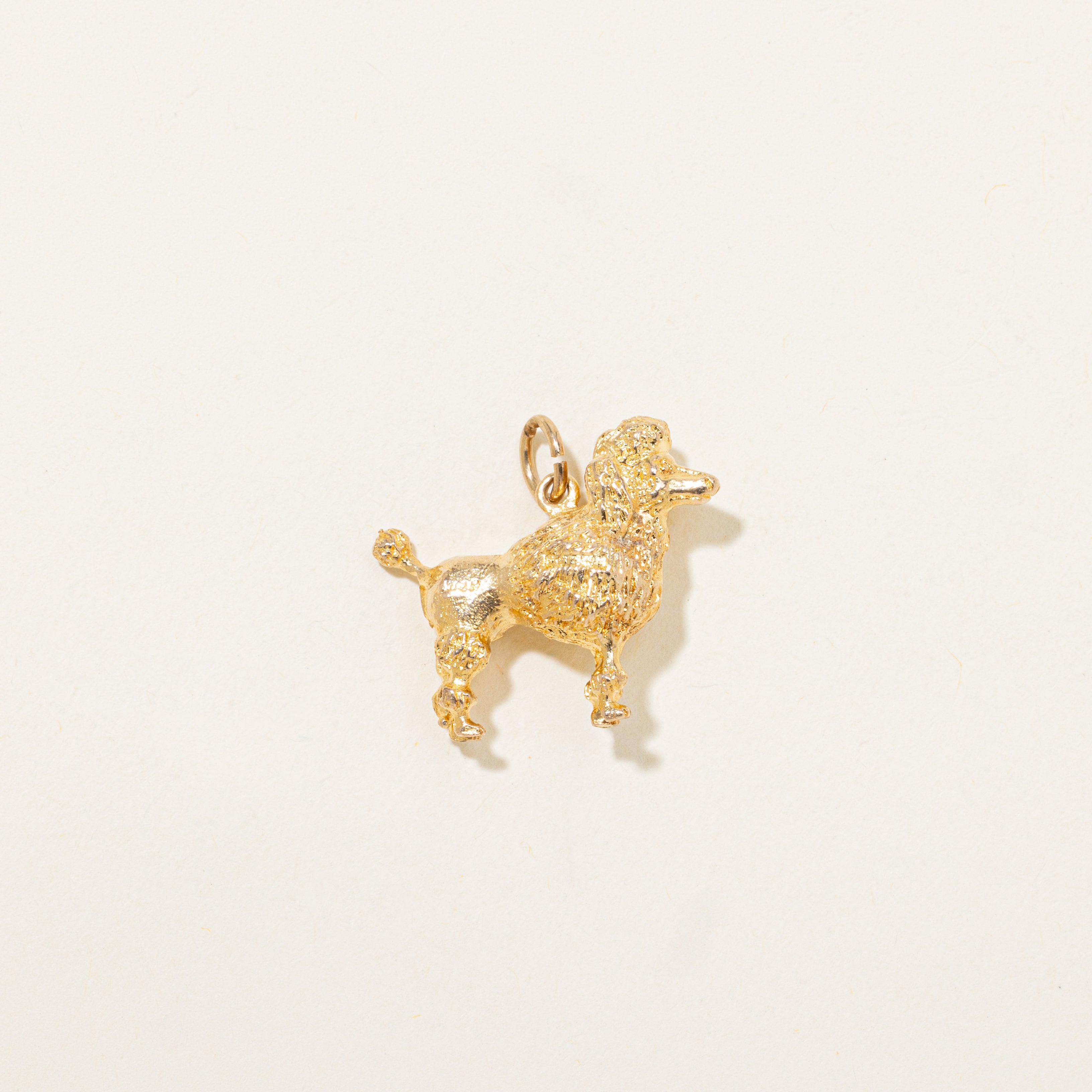9k Yellow Gold Poodle Charm