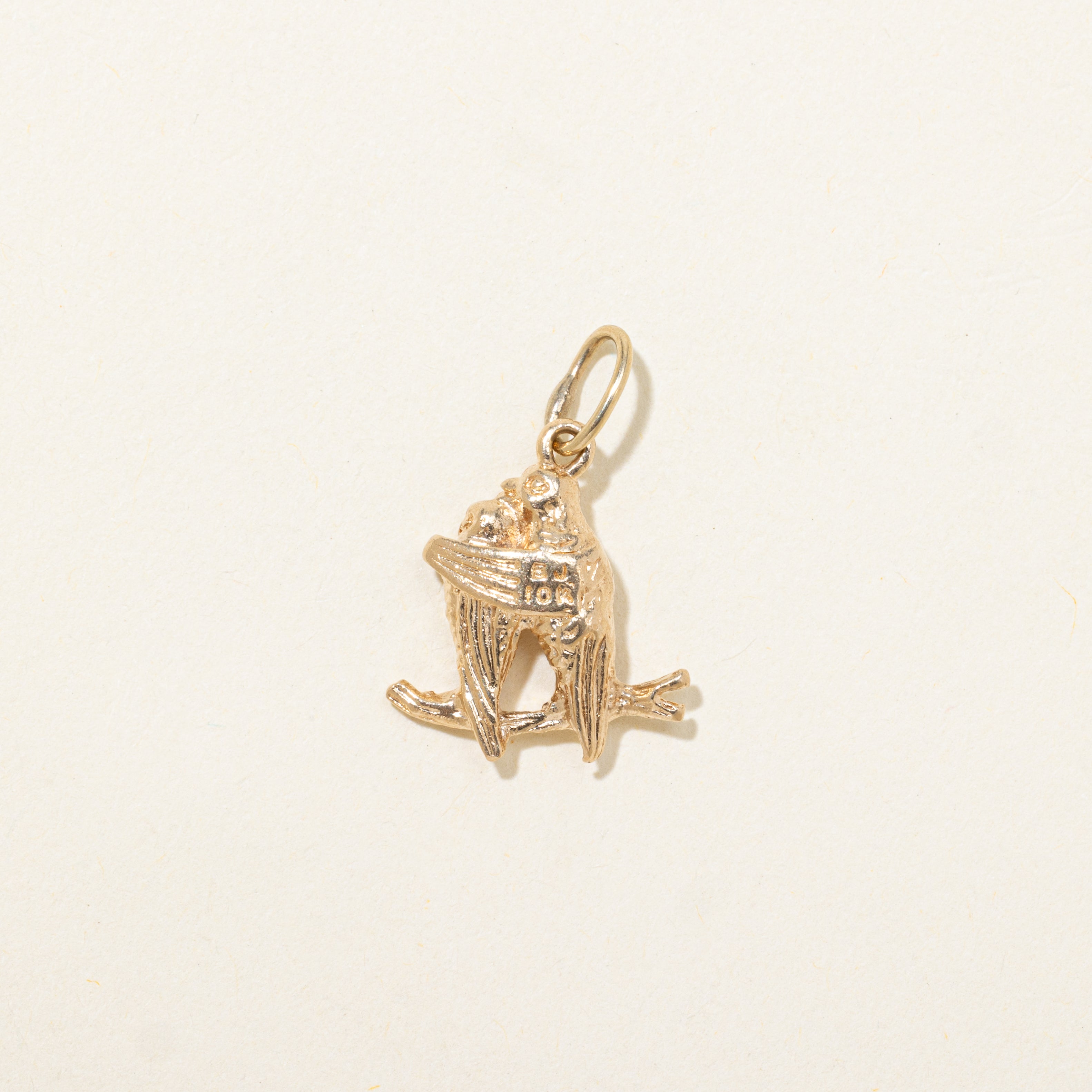 10k Yellow Gold Lovebirds Charm