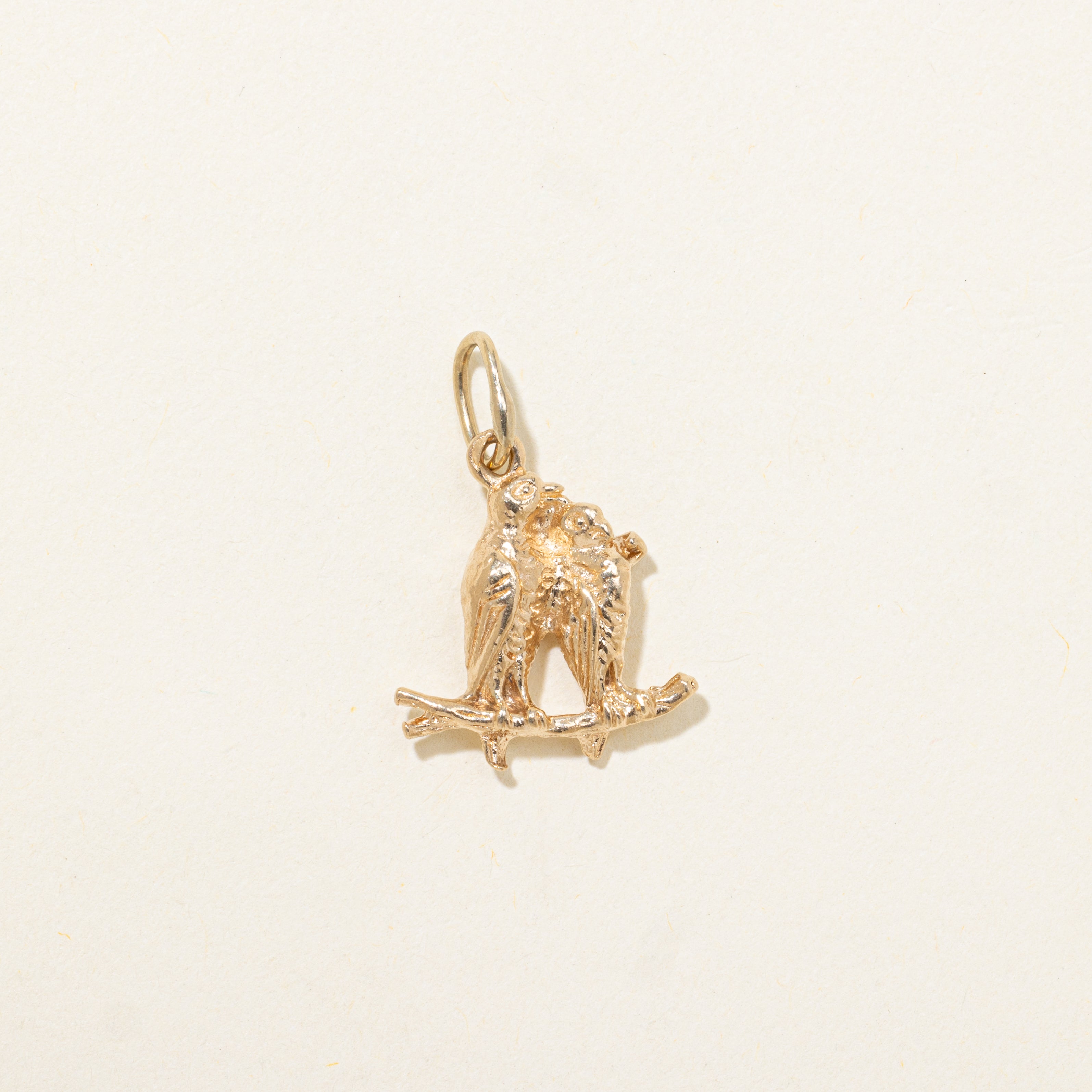 10k Yellow Gold Lovebirds Charm