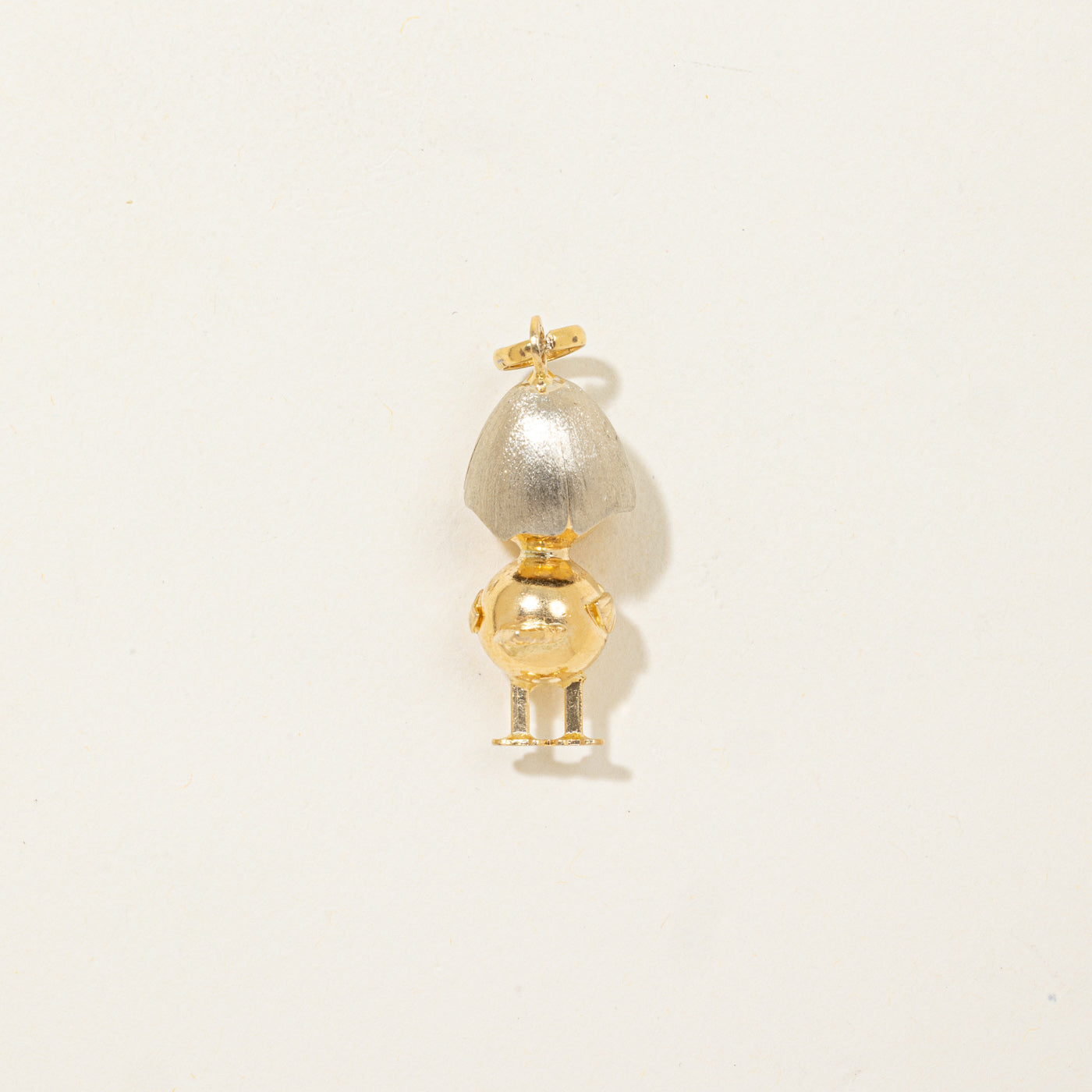 18K Two Tone Gold Baby Chick Charm