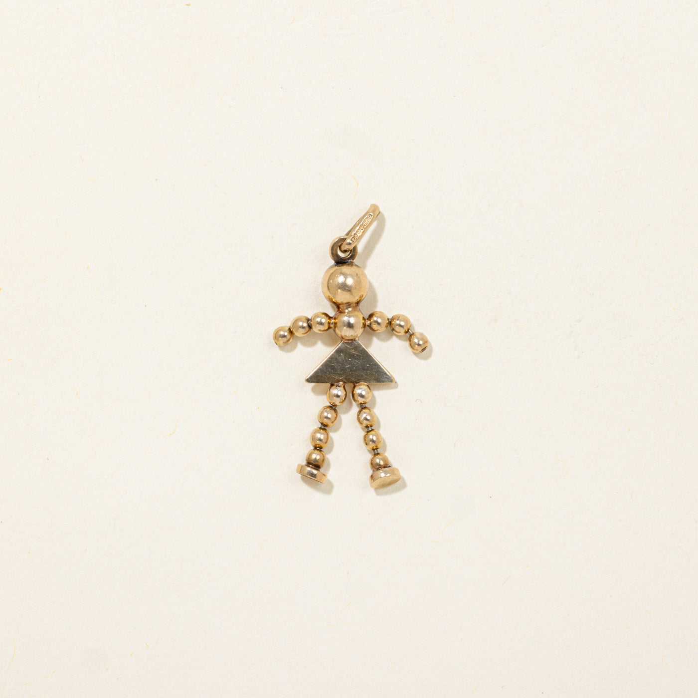 Breloque fille en perles 9K