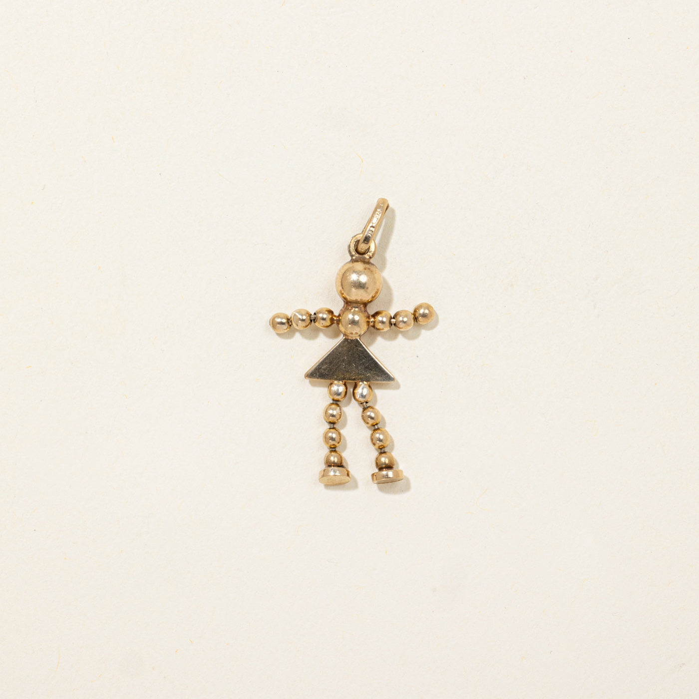 Breloque fille en perles 9K