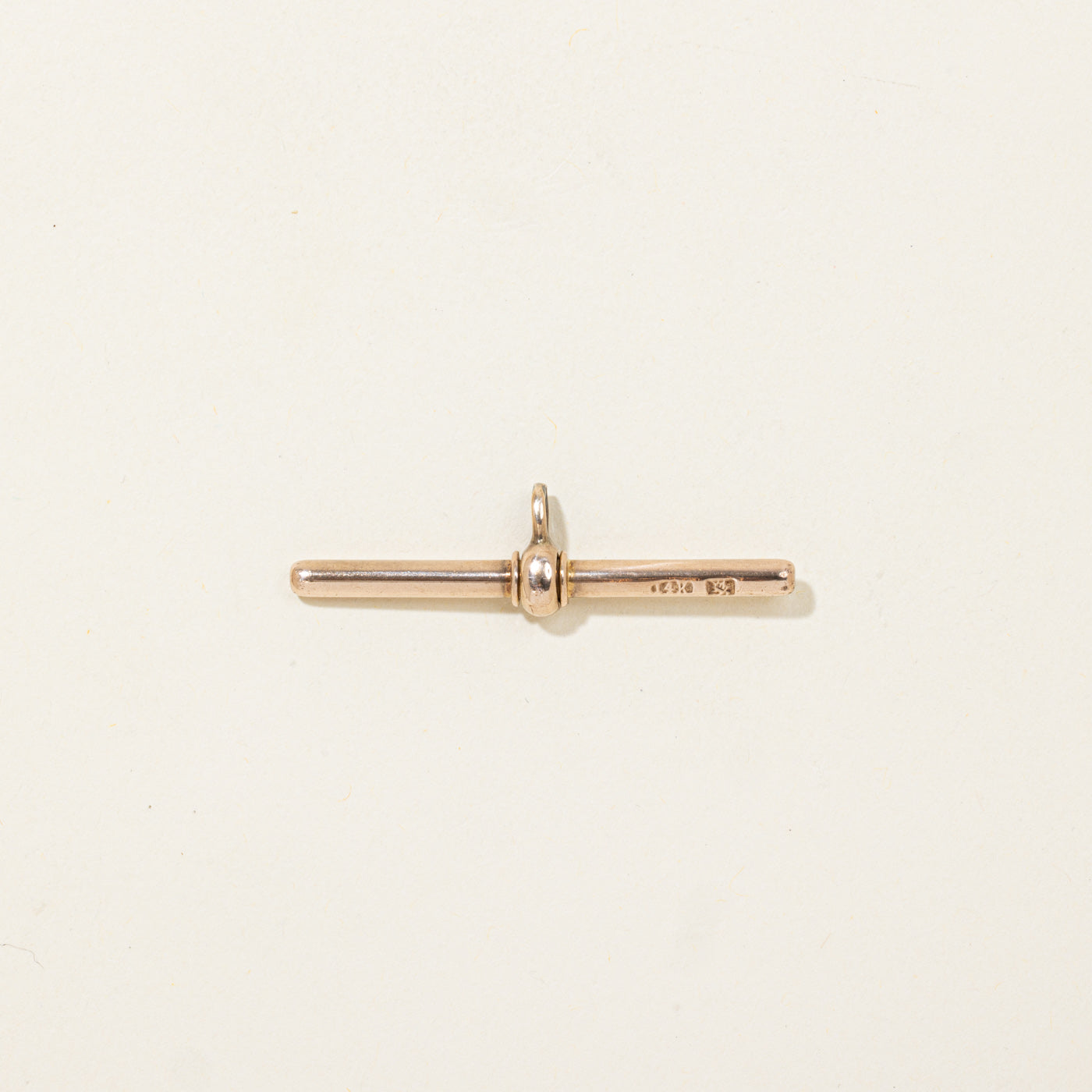 14K Yellow Gold T Bar Pendant