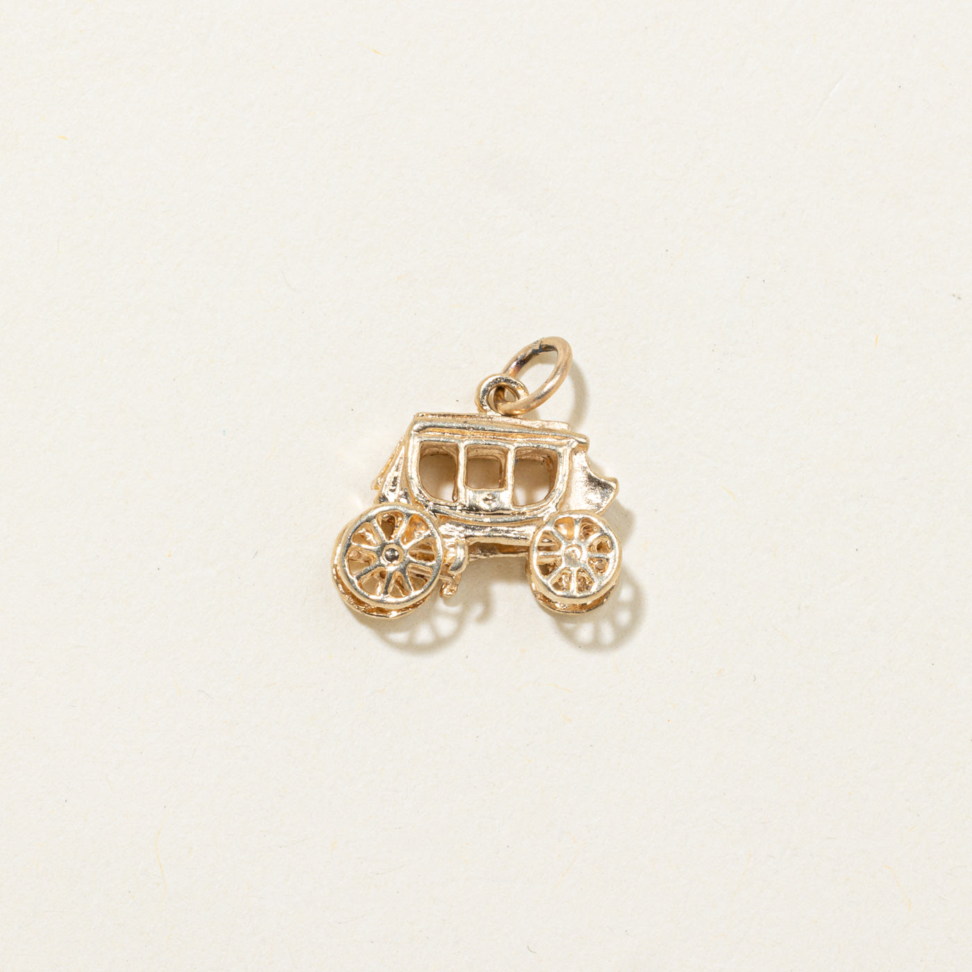 9k Yellow Gold Carriage Charm