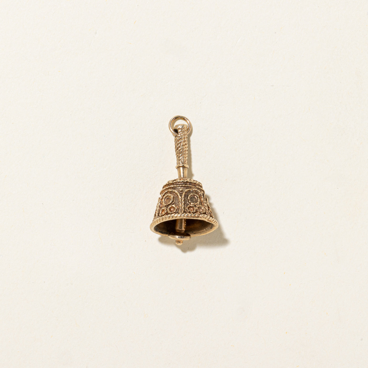 10K Ornate Bell Charm