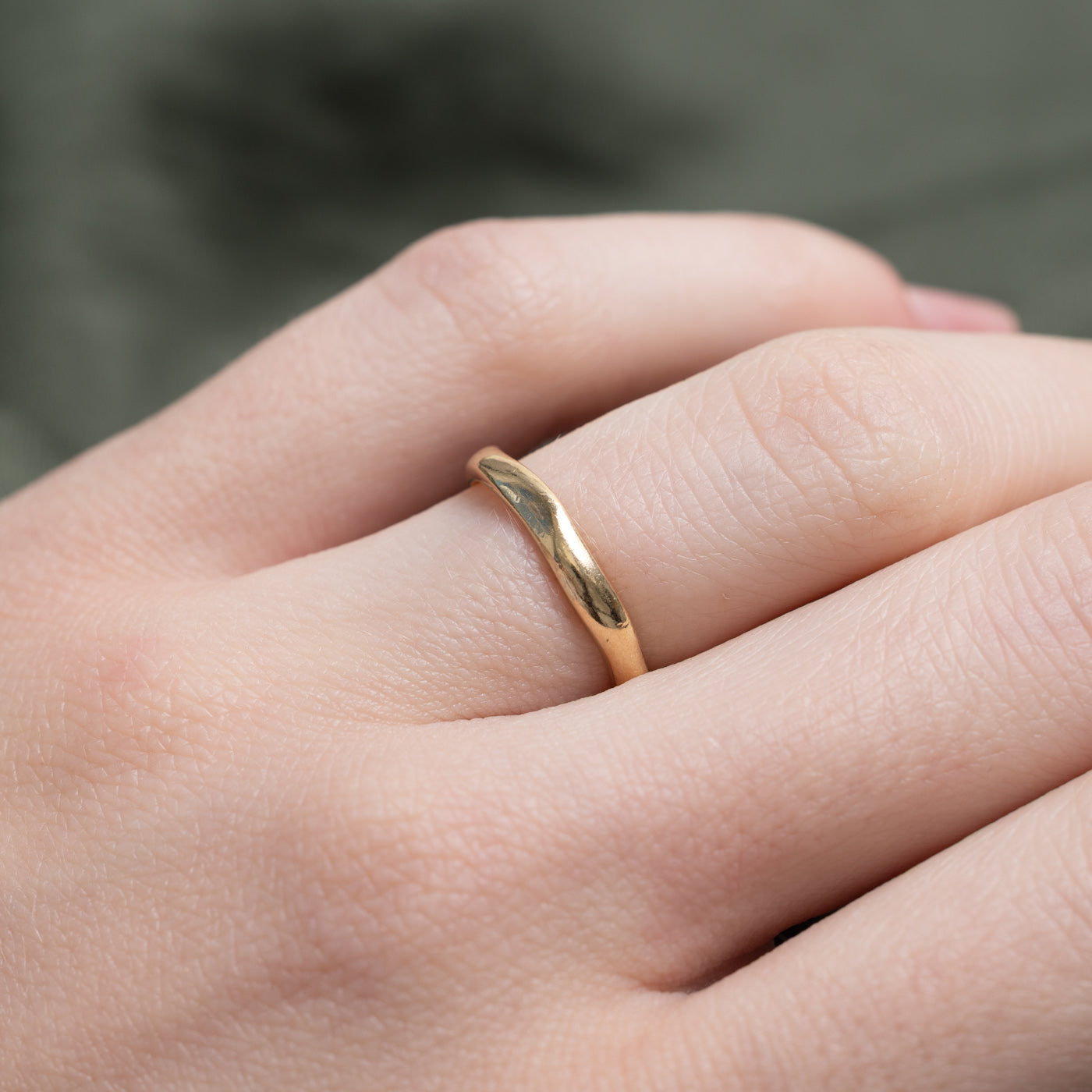 14K Wavy Organic Band | 2.75mm | SZ 4.5