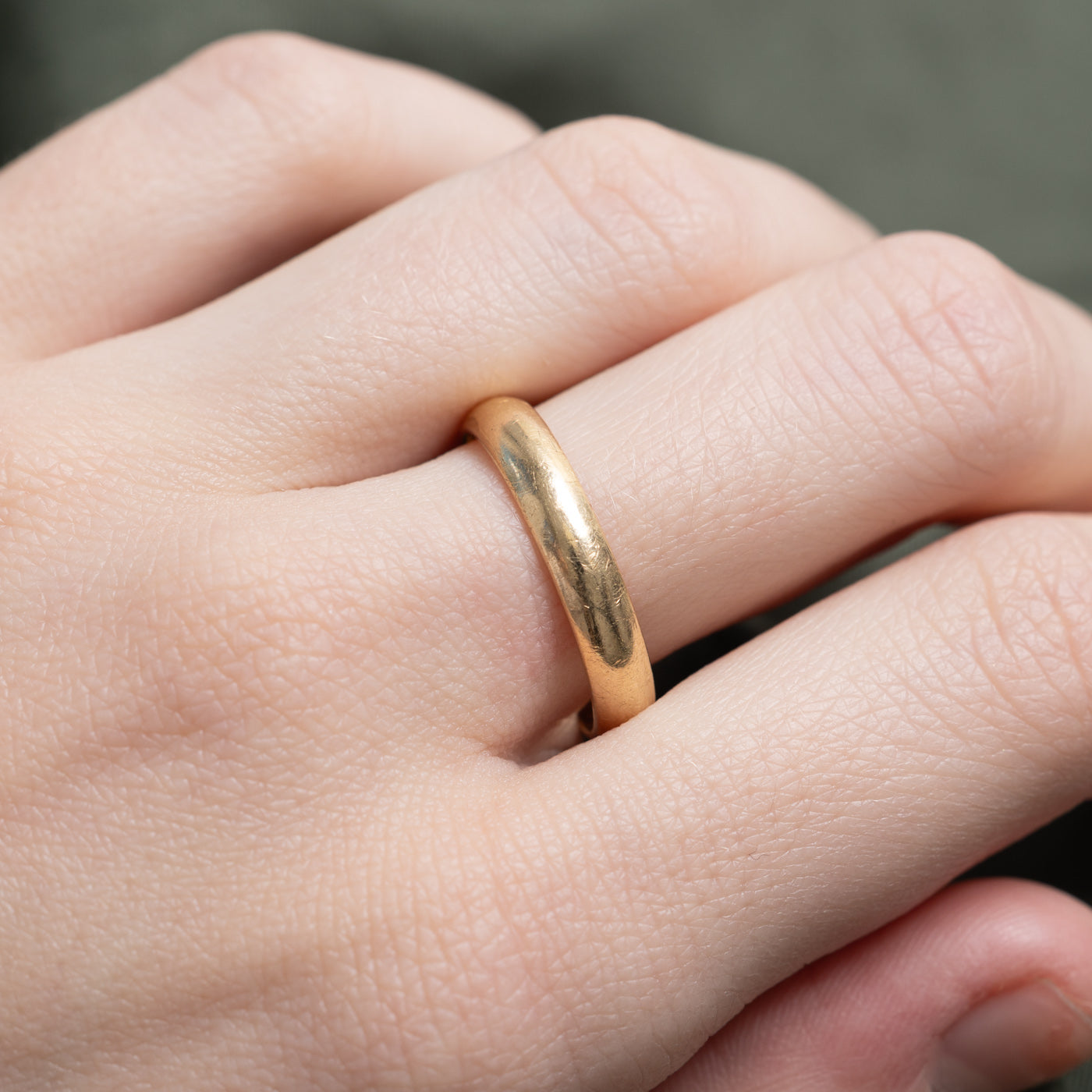 Alliance simple en or jaune 14 carats canadien | 3,85 mm | Taille 9