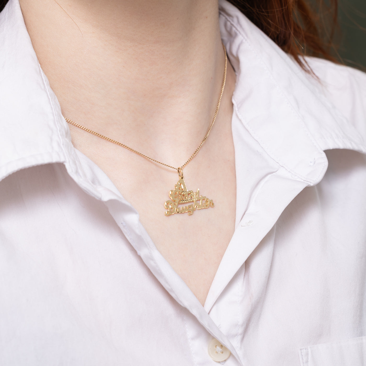 10k "#1 Granddaughter" Pendant