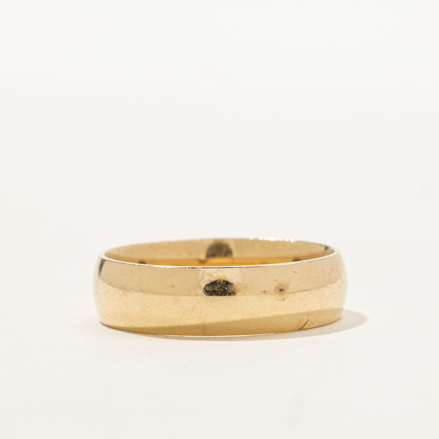 14K Yellow Gold Plain Band | 5.95mm | SZ 10.25