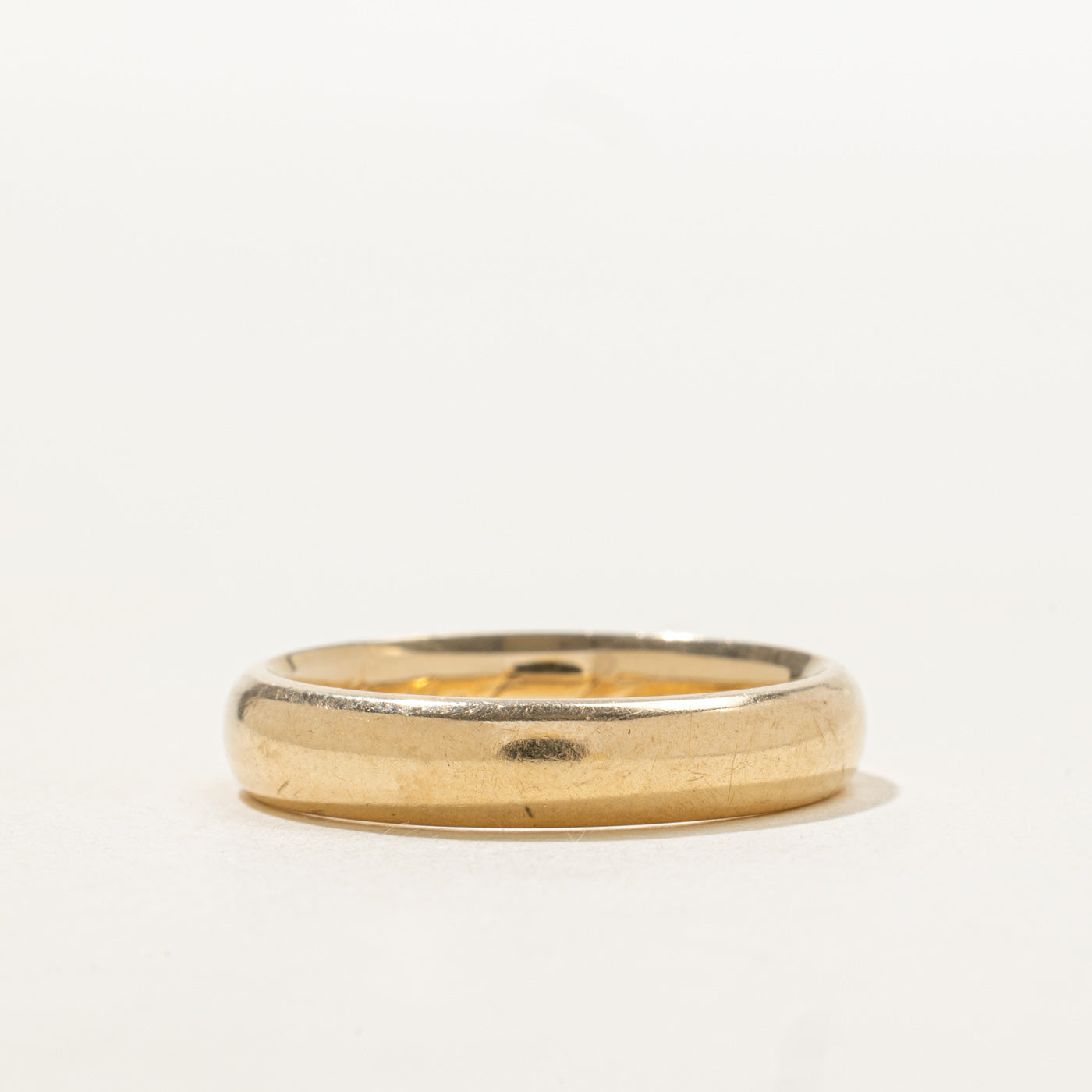 Alliance simple en or jaune 14 carats | 4,0 mm | Taille 6,25