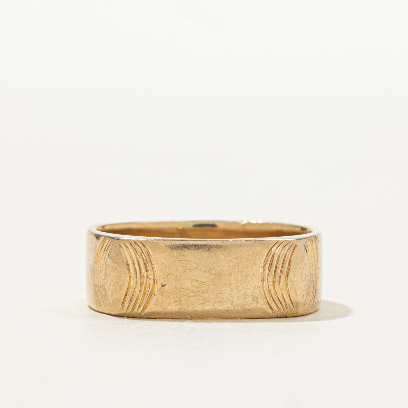 Vintage Canadian Textured Soft Square Band | SZ 8.75