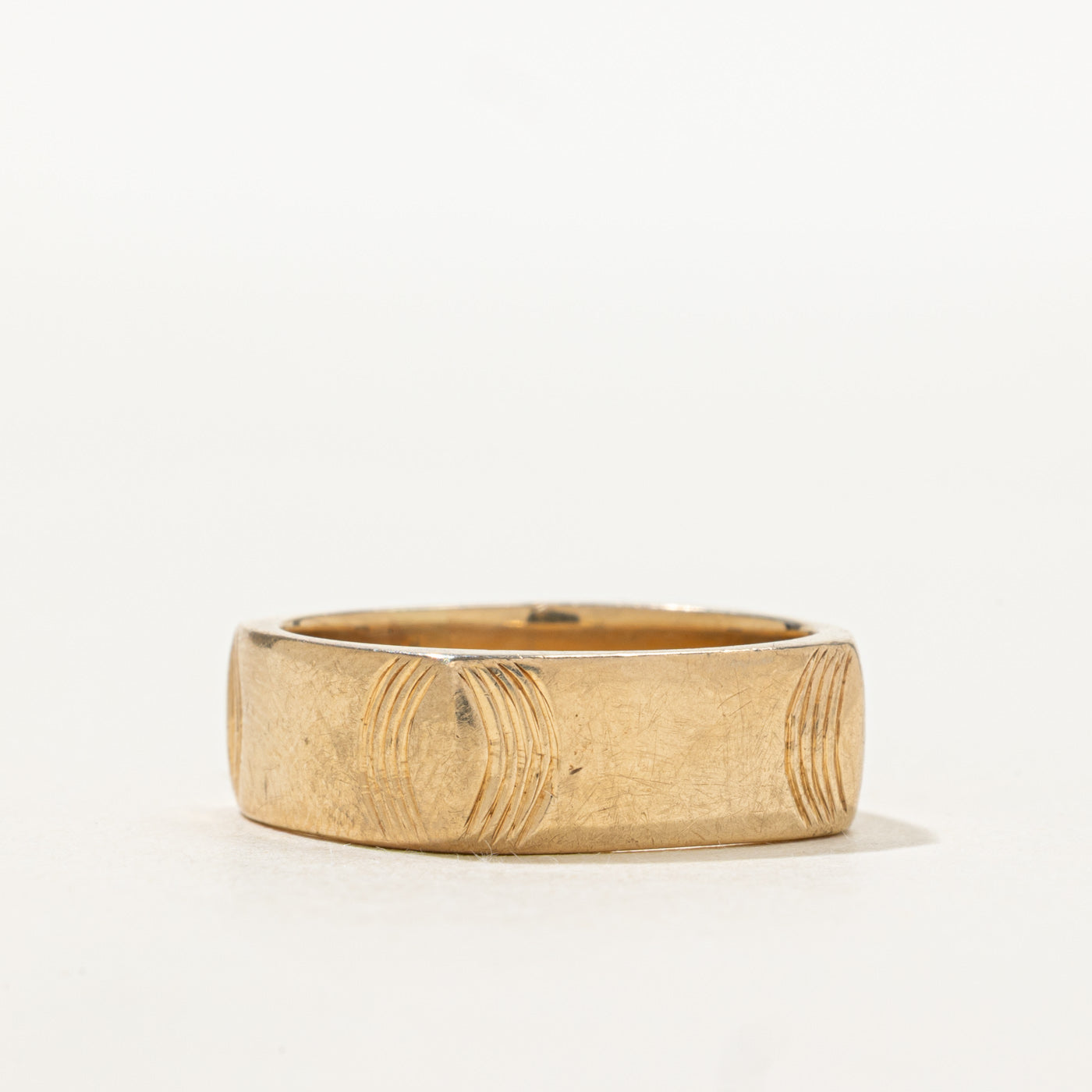 Vintage Canadian Textured Soft Square Band | SZ 8.75