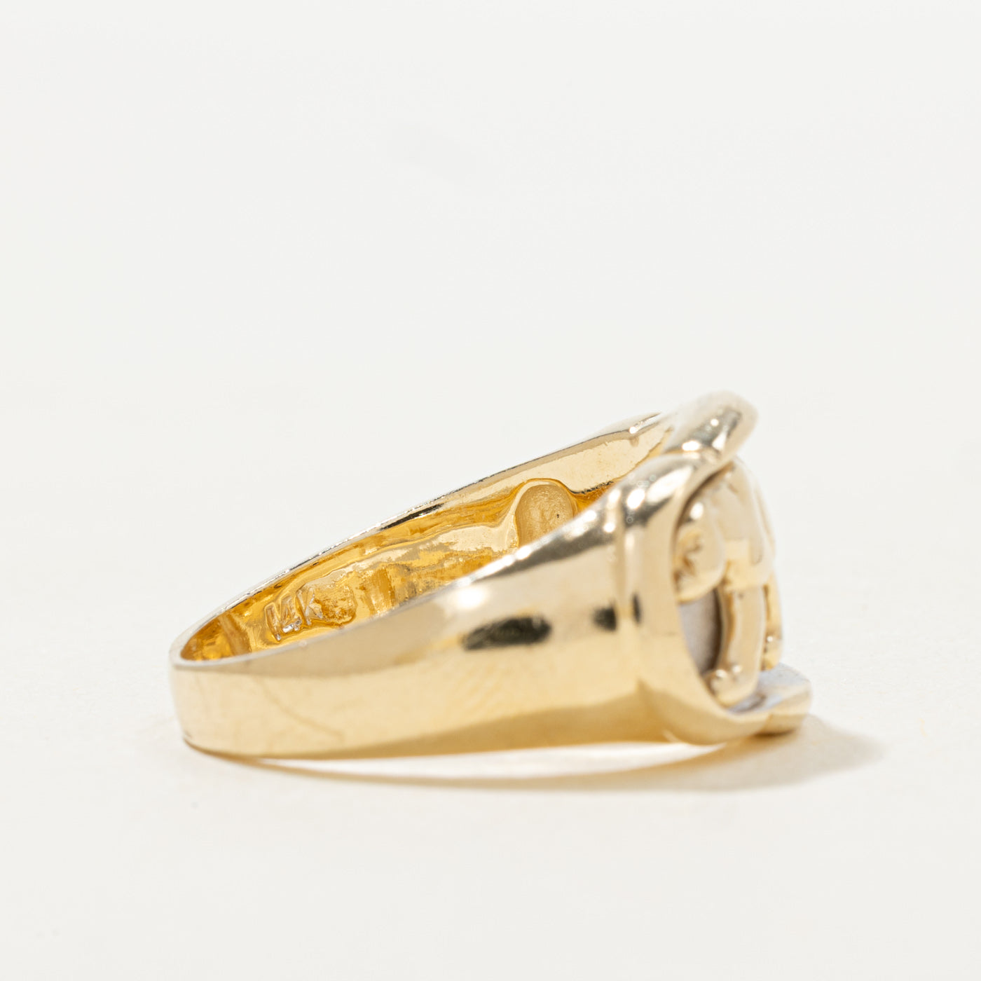 14K Panther Embossed Ring | SZ 7