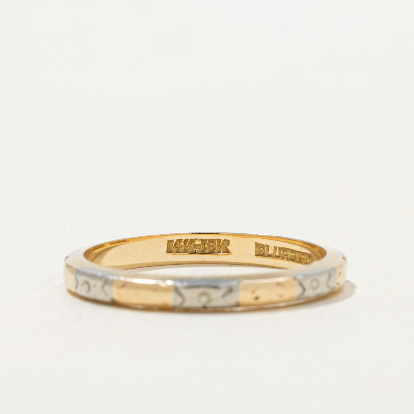 'Bluebird' 14K Ornate Engraved Thin Stacking Band | 2.10mm | SZ 5.25
