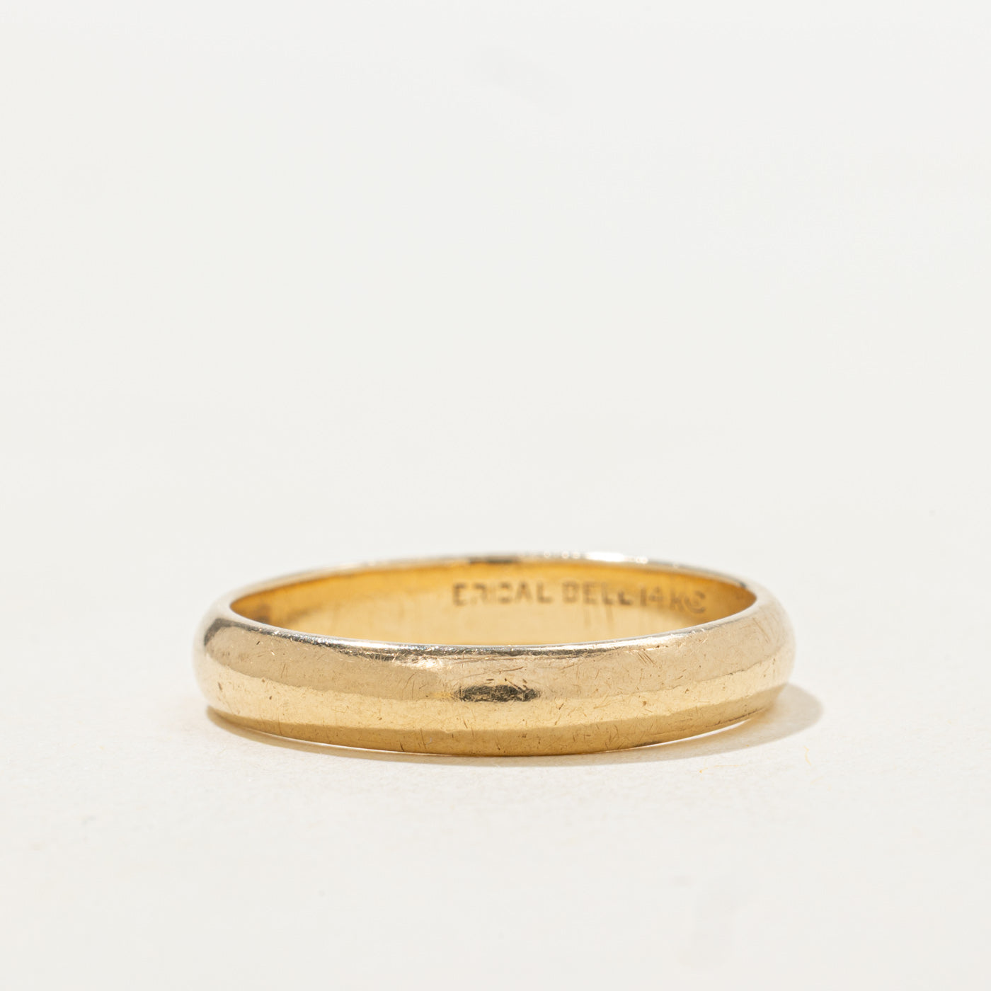 Alliance simple en or jaune 14 carats canadien | 3,85 mm | Taille 9