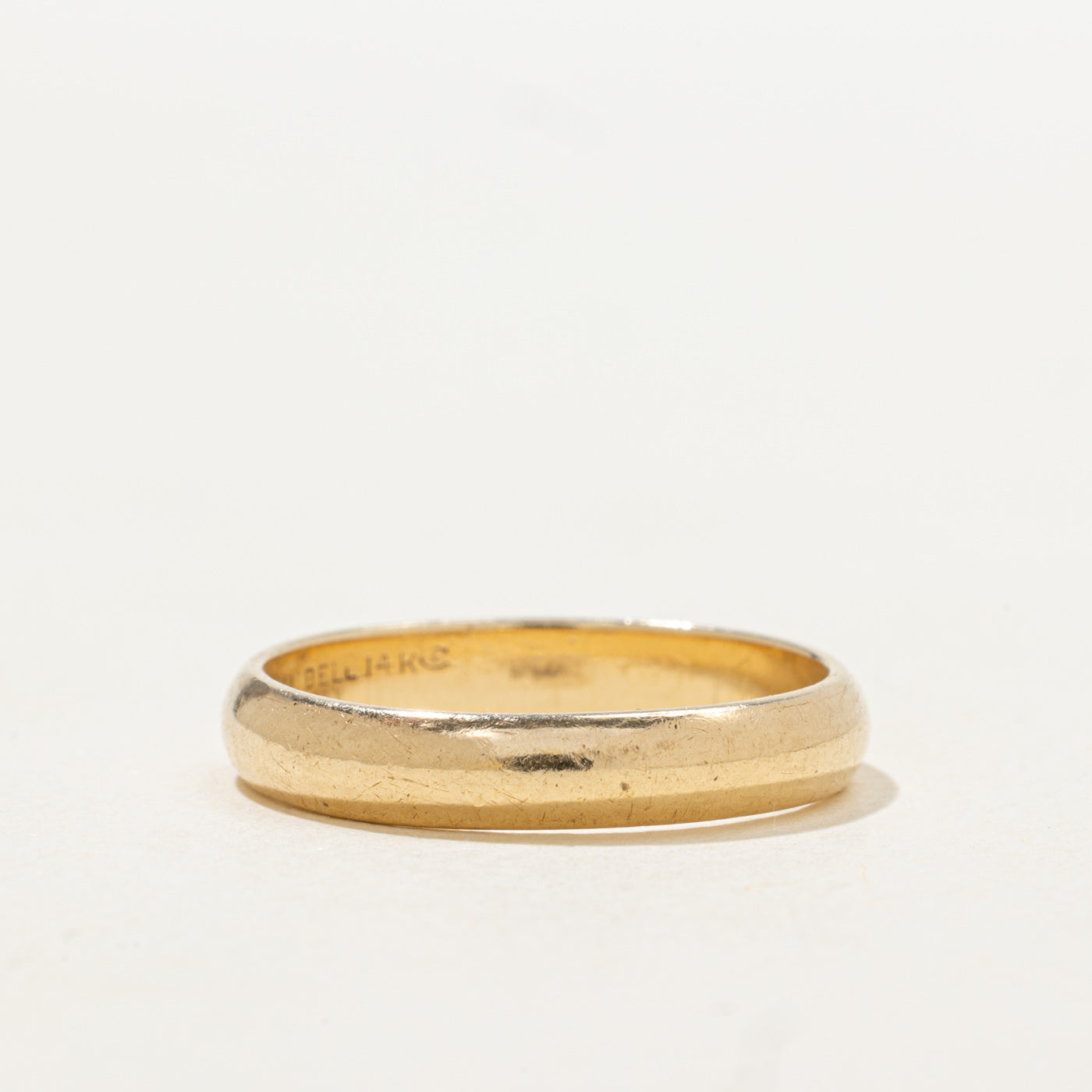 Alliance simple en or jaune 14 carats canadien | 3,85 mm | Taille 9