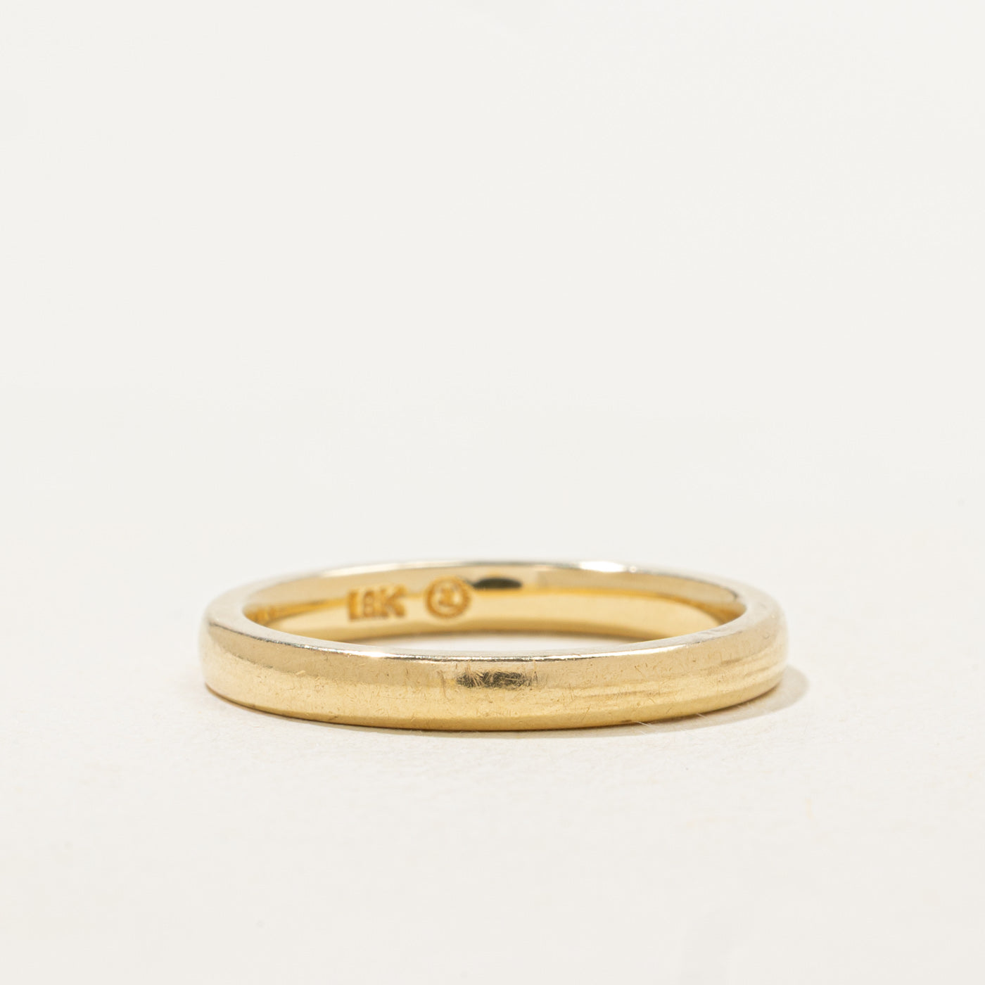 Alliance simple en or jaune 18 carats | 2,50 mm | Taille 6