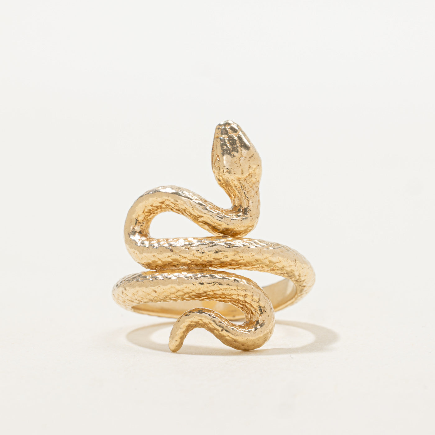10K Swirly Snake Ring | SZ 5.5