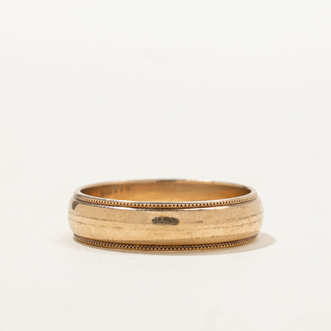 Vintage Canadian Milgrain Edged Band | SZ 9