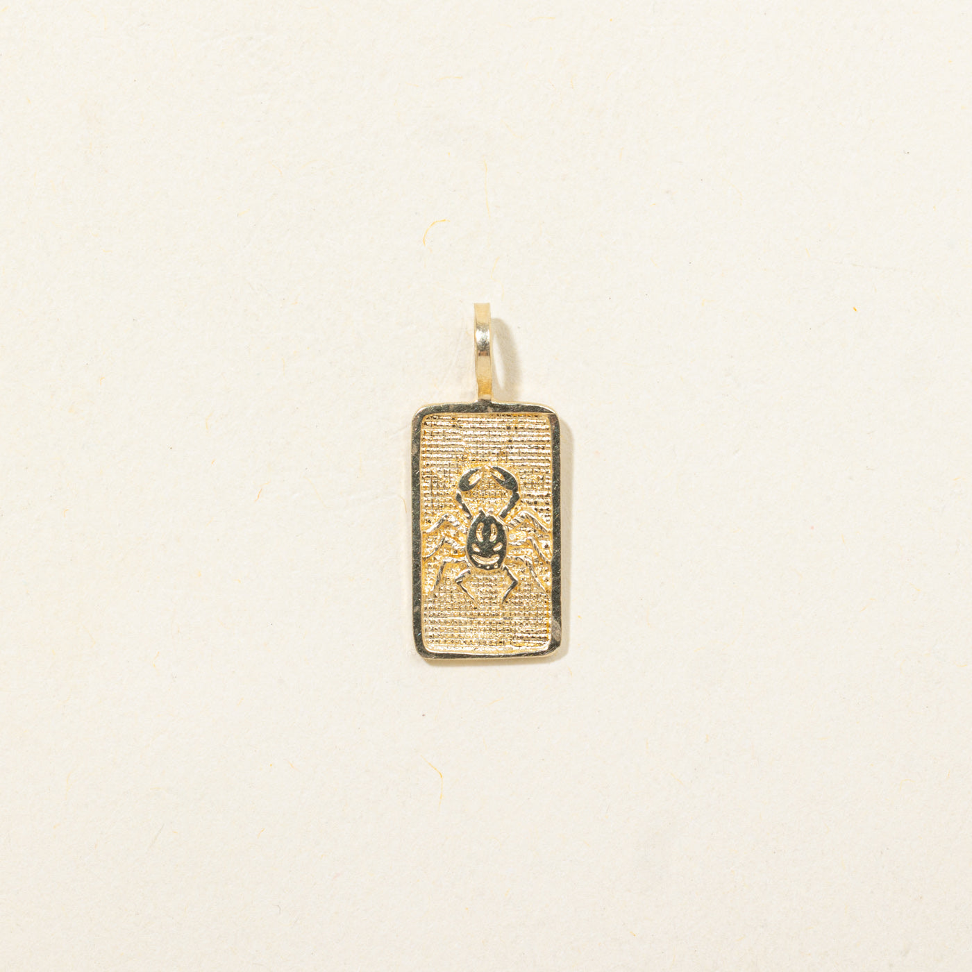 14K Cancer Zodiac Pendant
