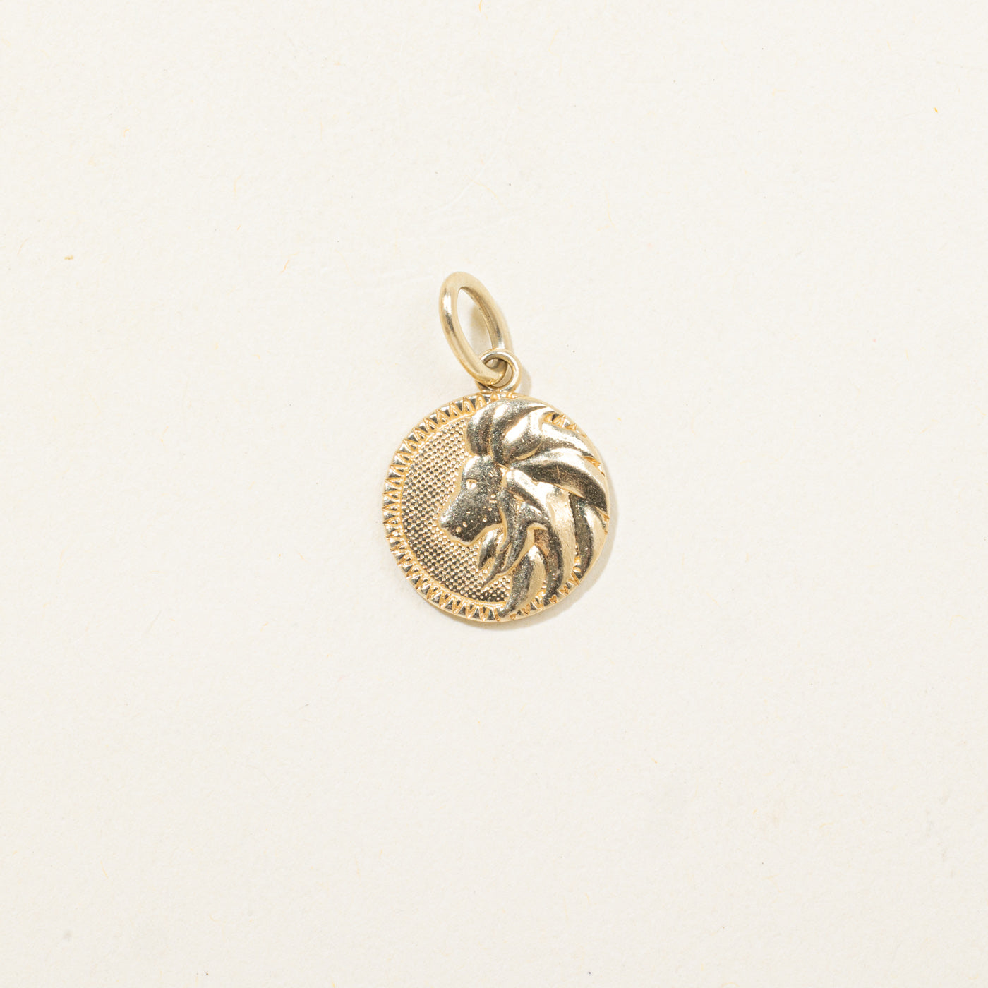10K Diamond Leo Zodiac Charm