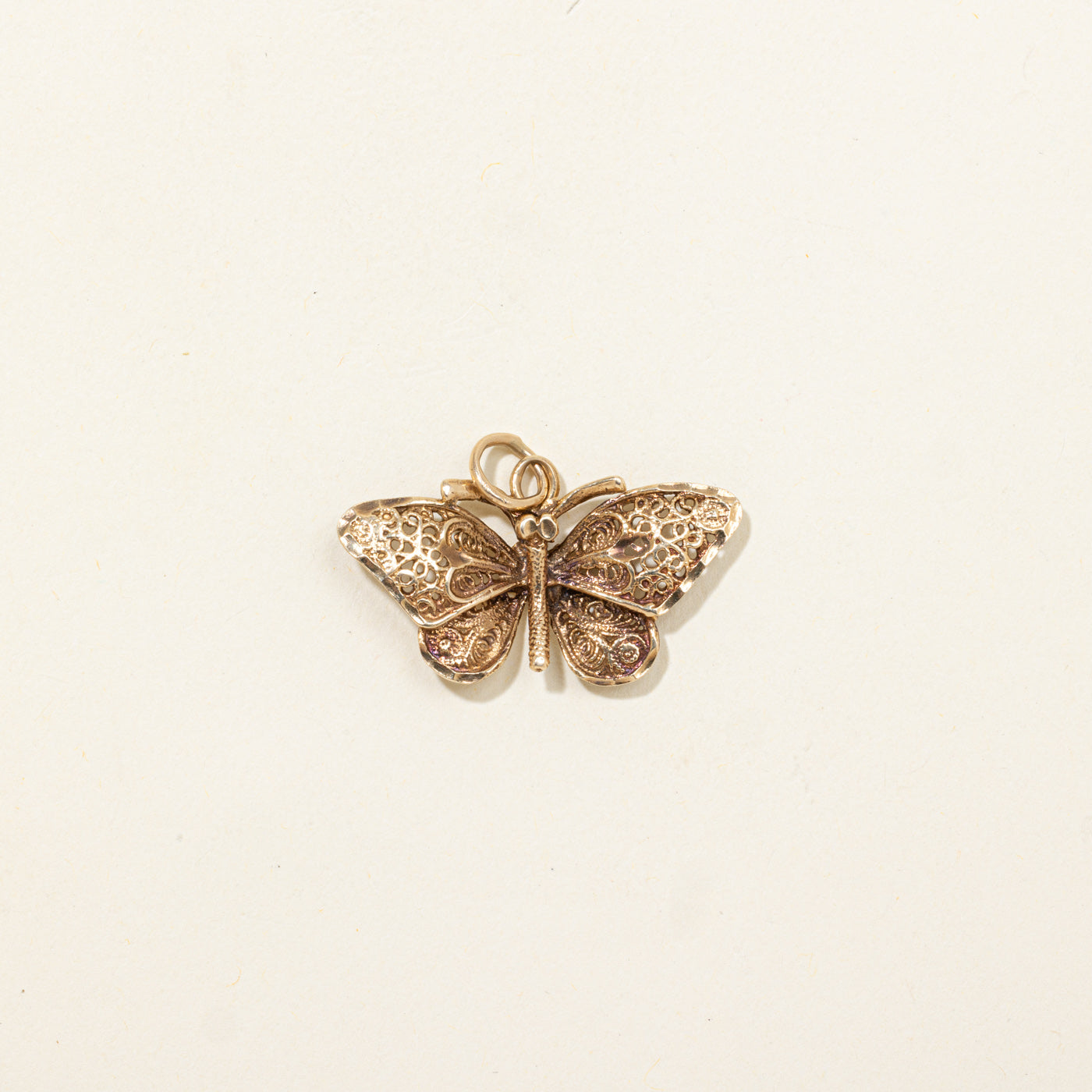 10k Butterfly Charm