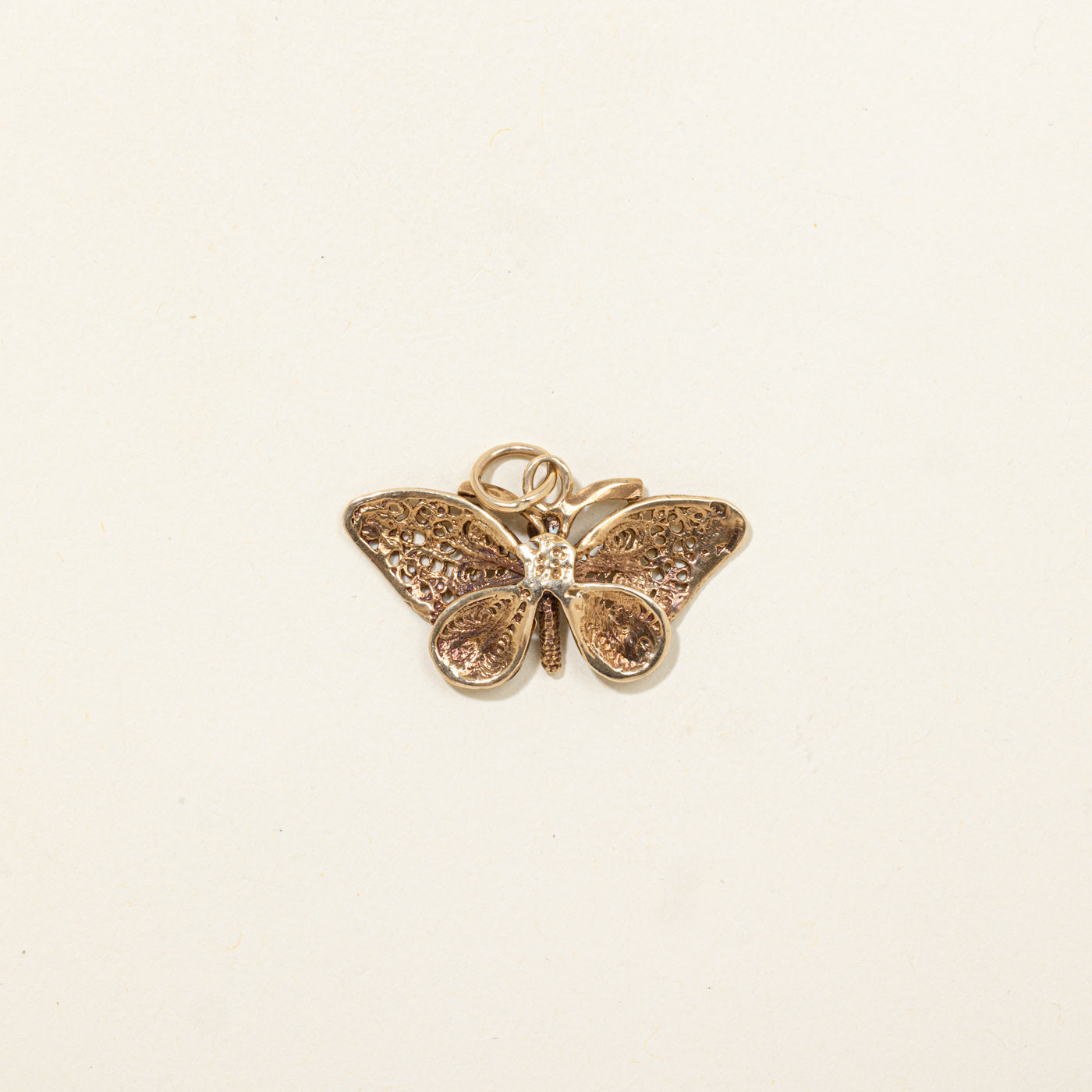 10k Butterfly Charm