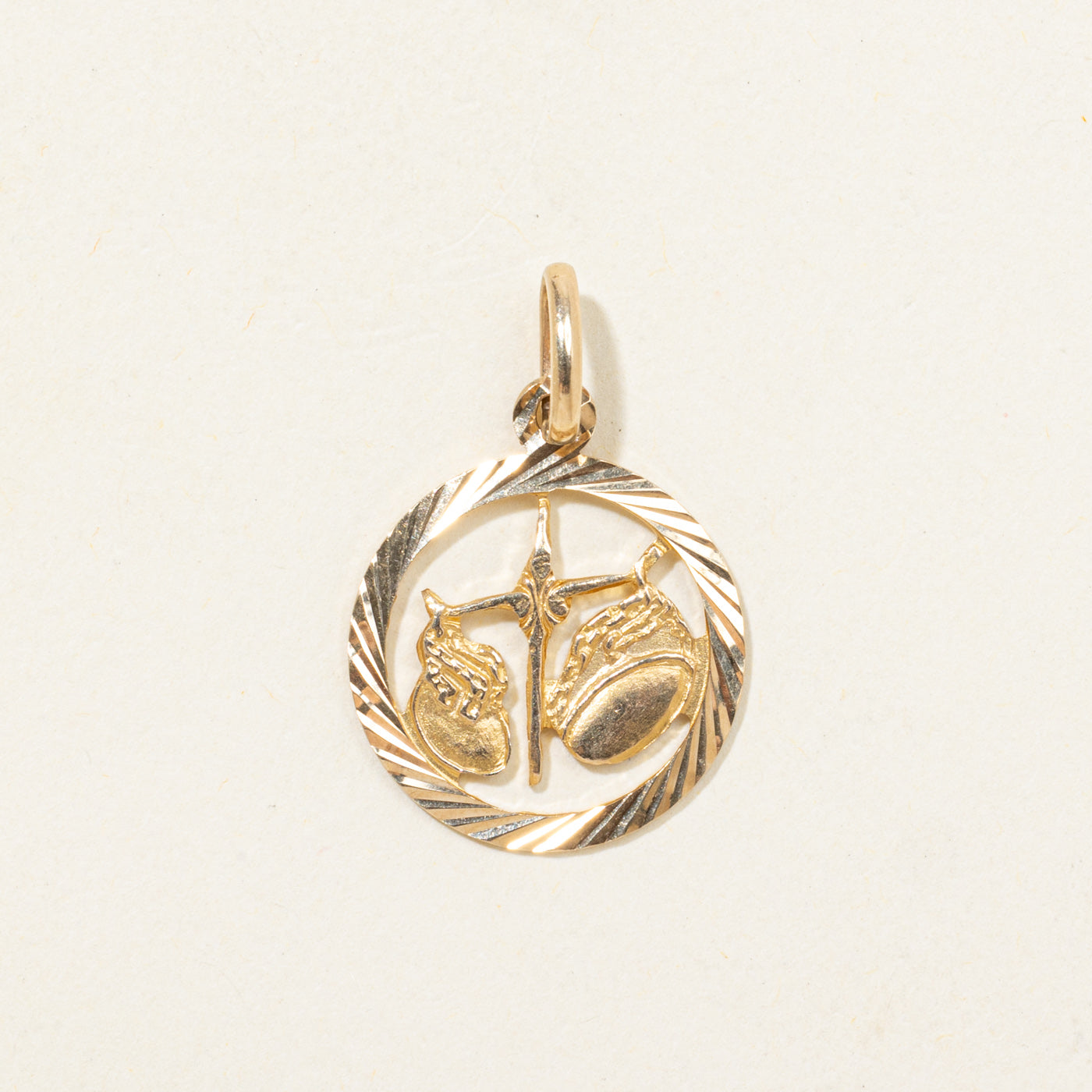 10k Libra Zodiac Charm