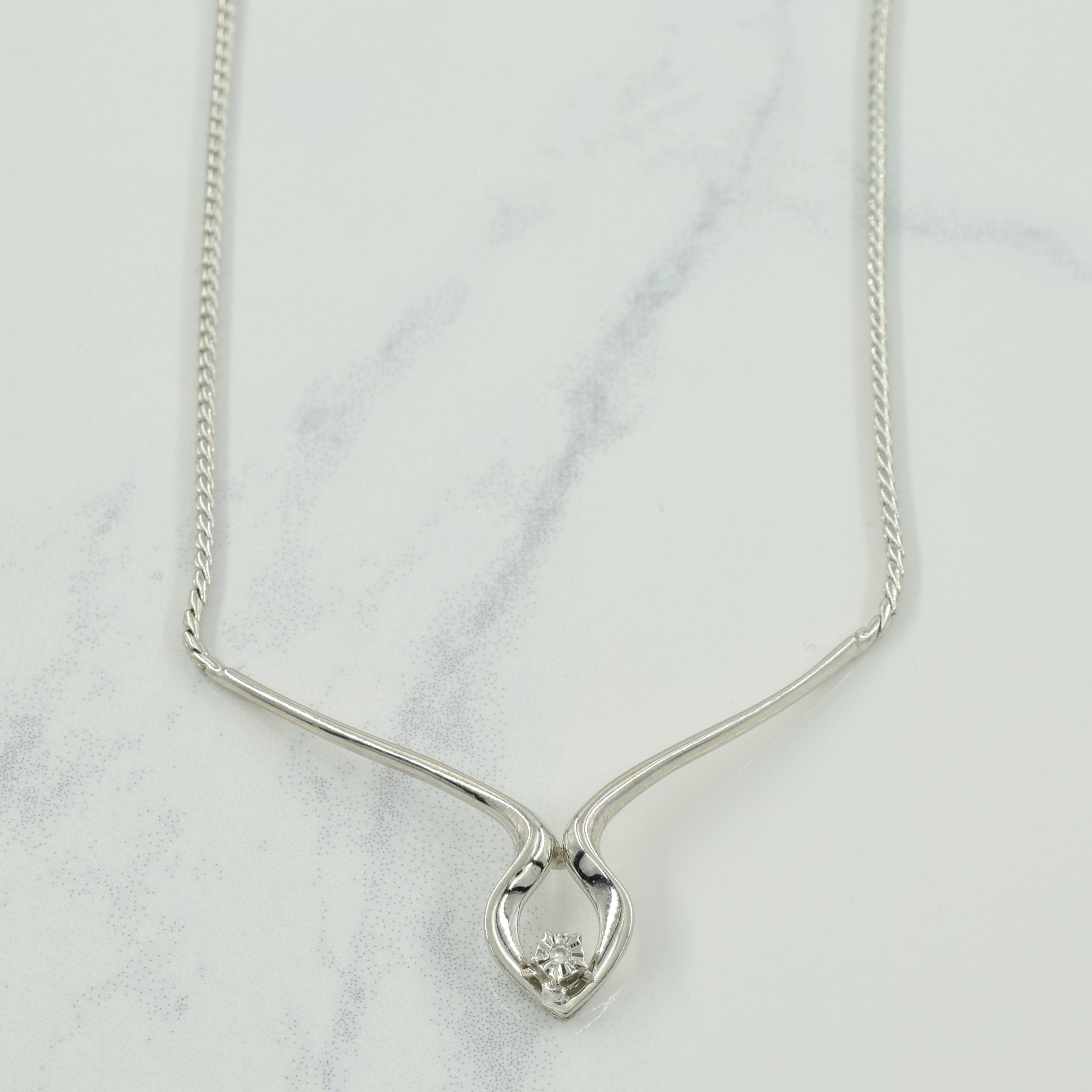 Solitaire Diamond Necklace | 0.01ct | 16" |