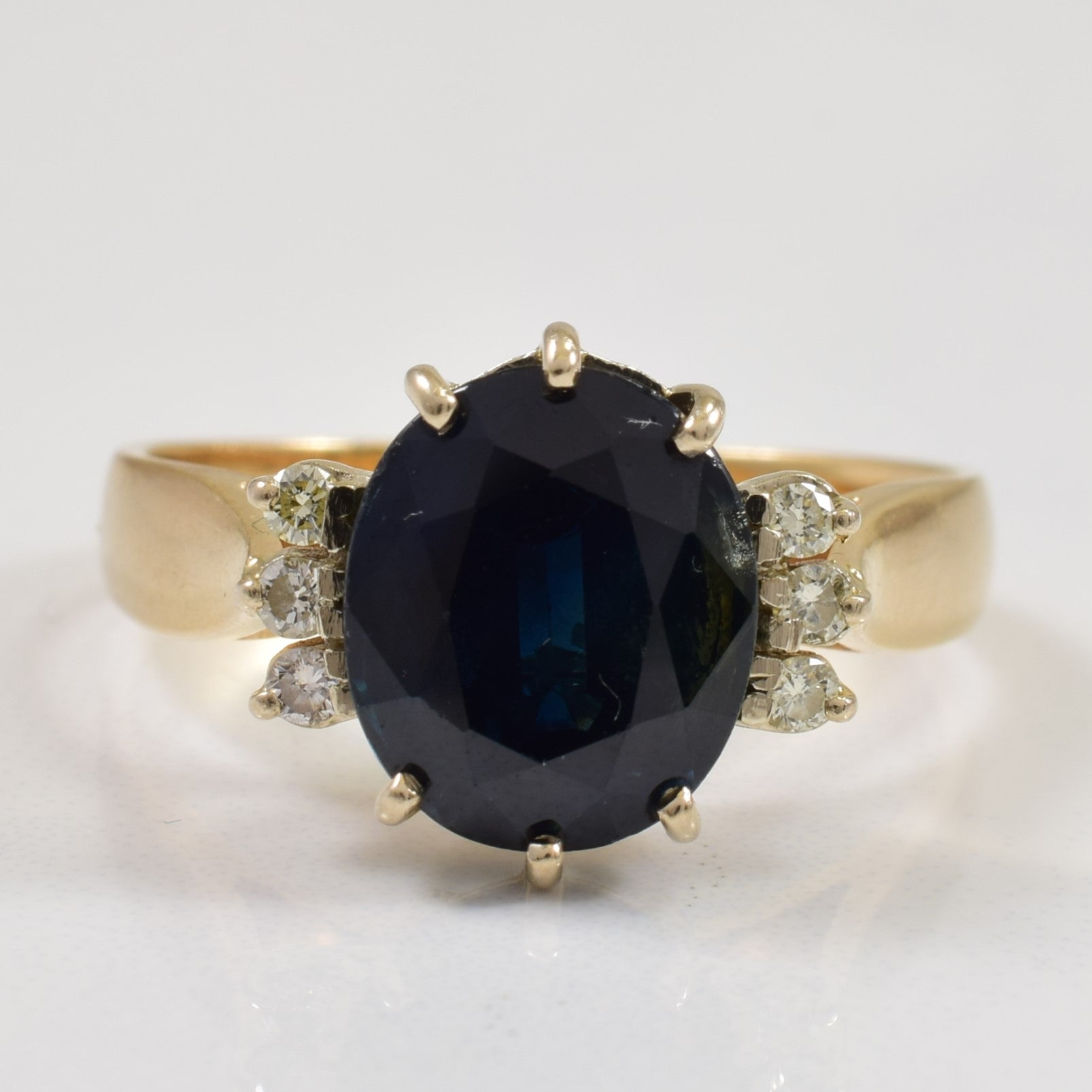 Sapphire & Diamond Ring | 4.00ct, 0.12ctw | SZ 8 |