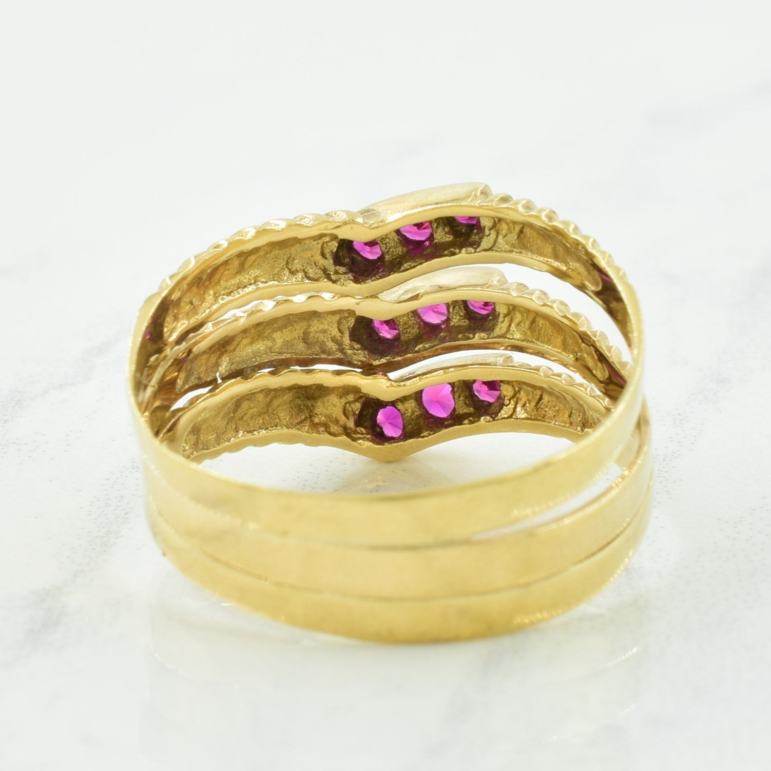 Synthetic Ruby Ring | 0.22ctw | SZ 9 |