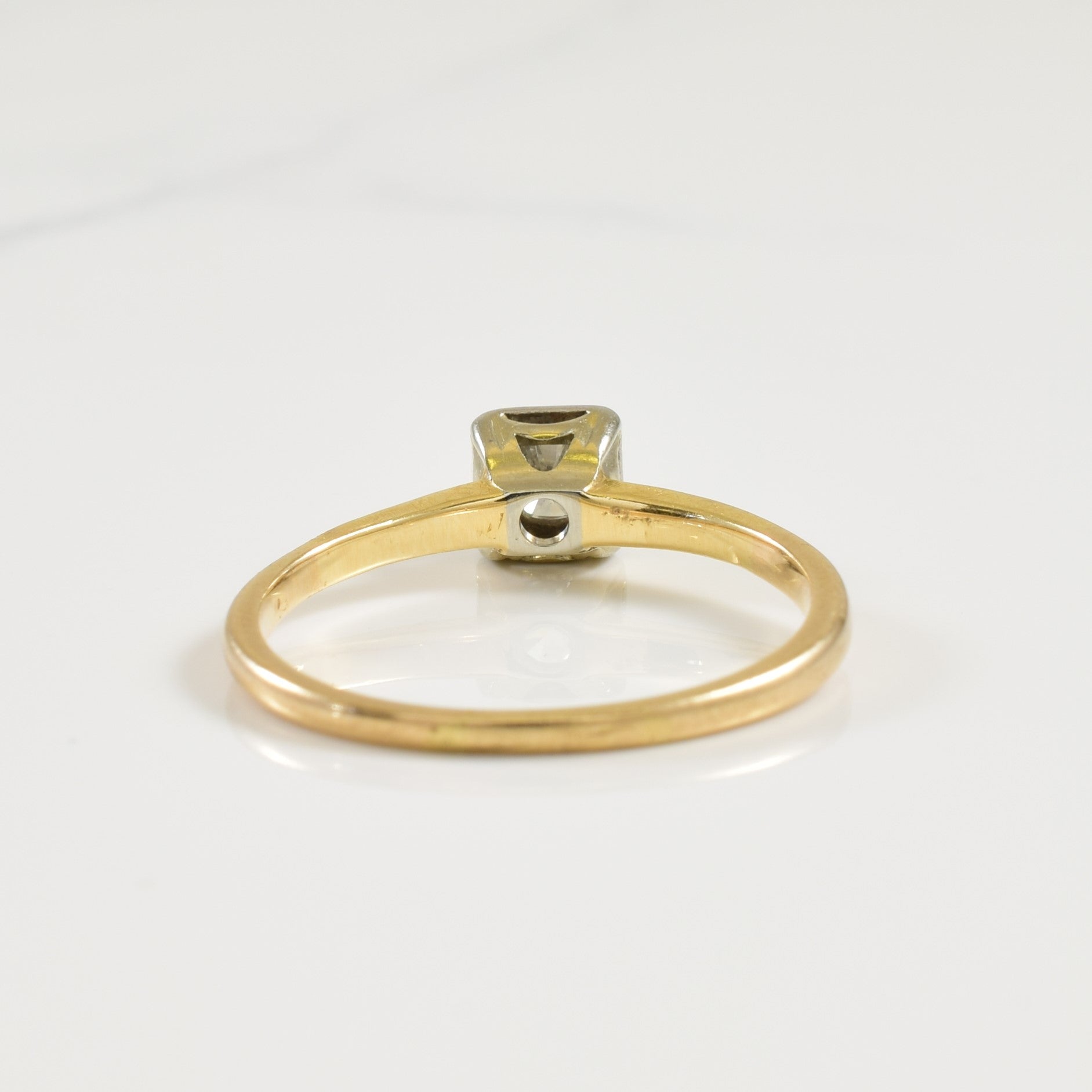 Mid Century Solitaire Diamond Ring | 0.22ct | SZ 7.5 |