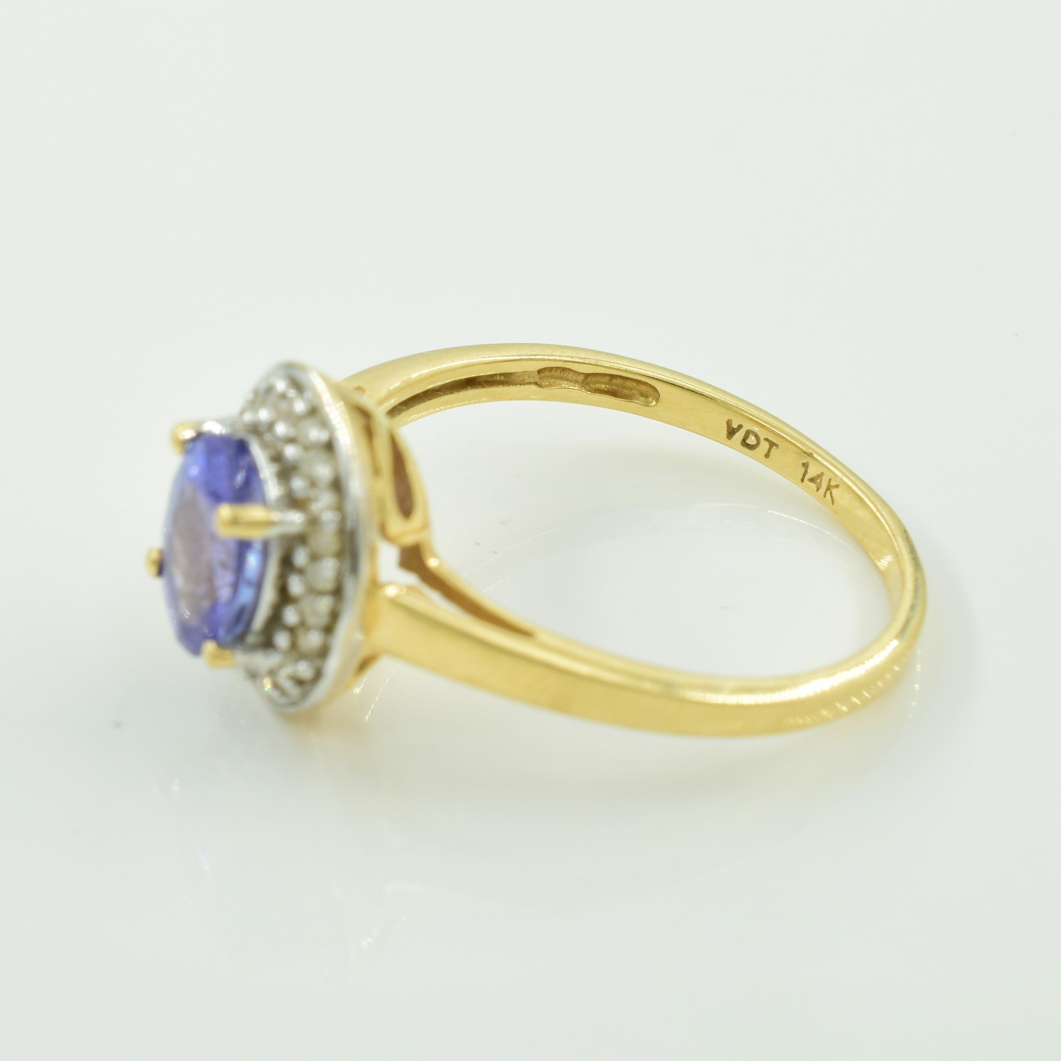 Tanzanite & Diamond Halo Ring | 0.90ct, 0.11ctw | SZ 7.25 |