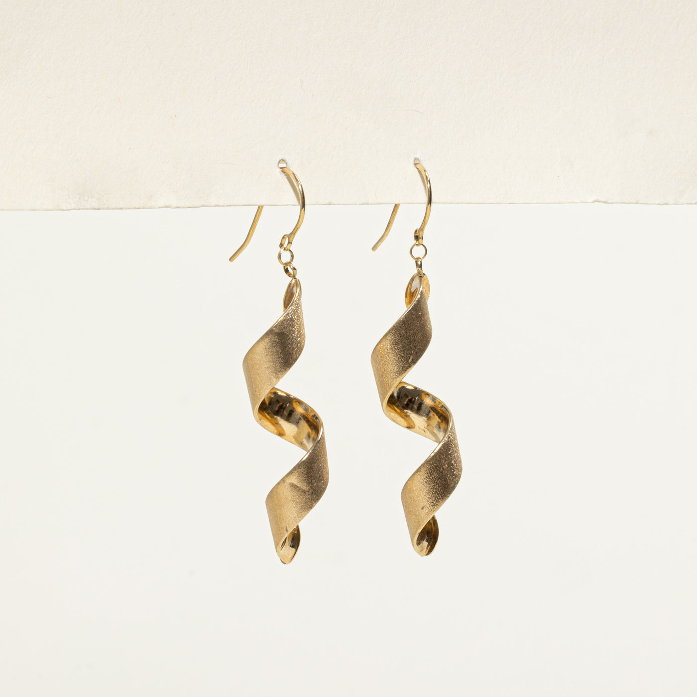 Textured Spiral Drop Earrings
