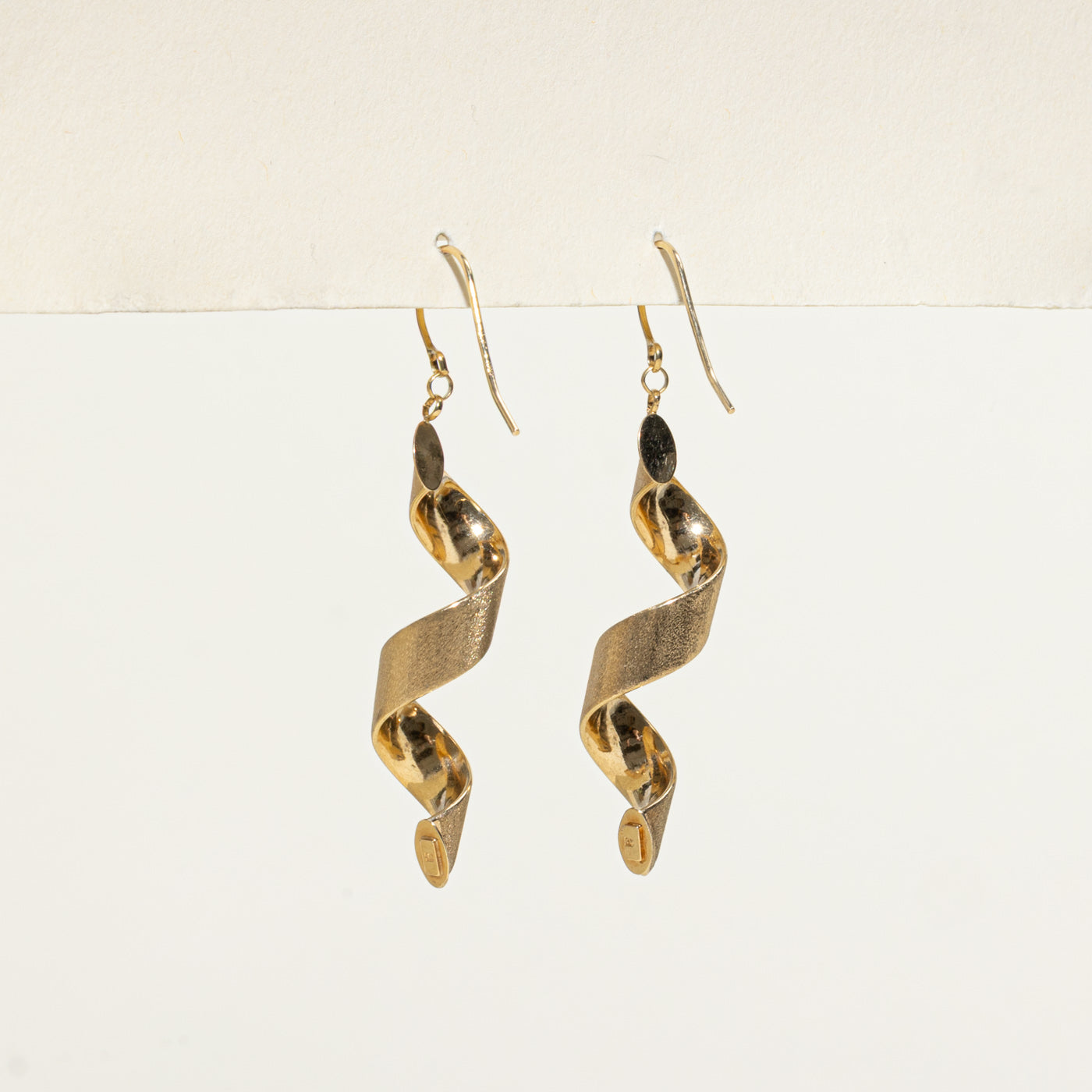 Textured Spiral Drop Earrings