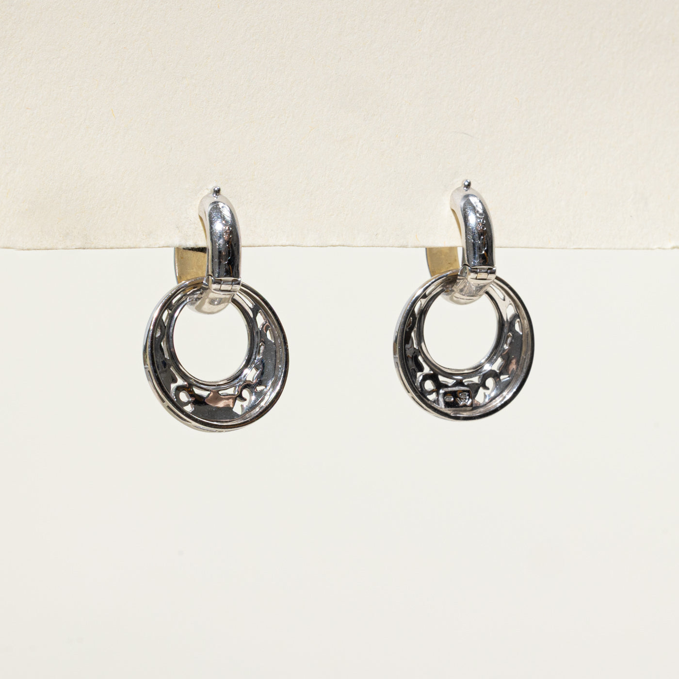 Floral Door Knocker Drop Earrings