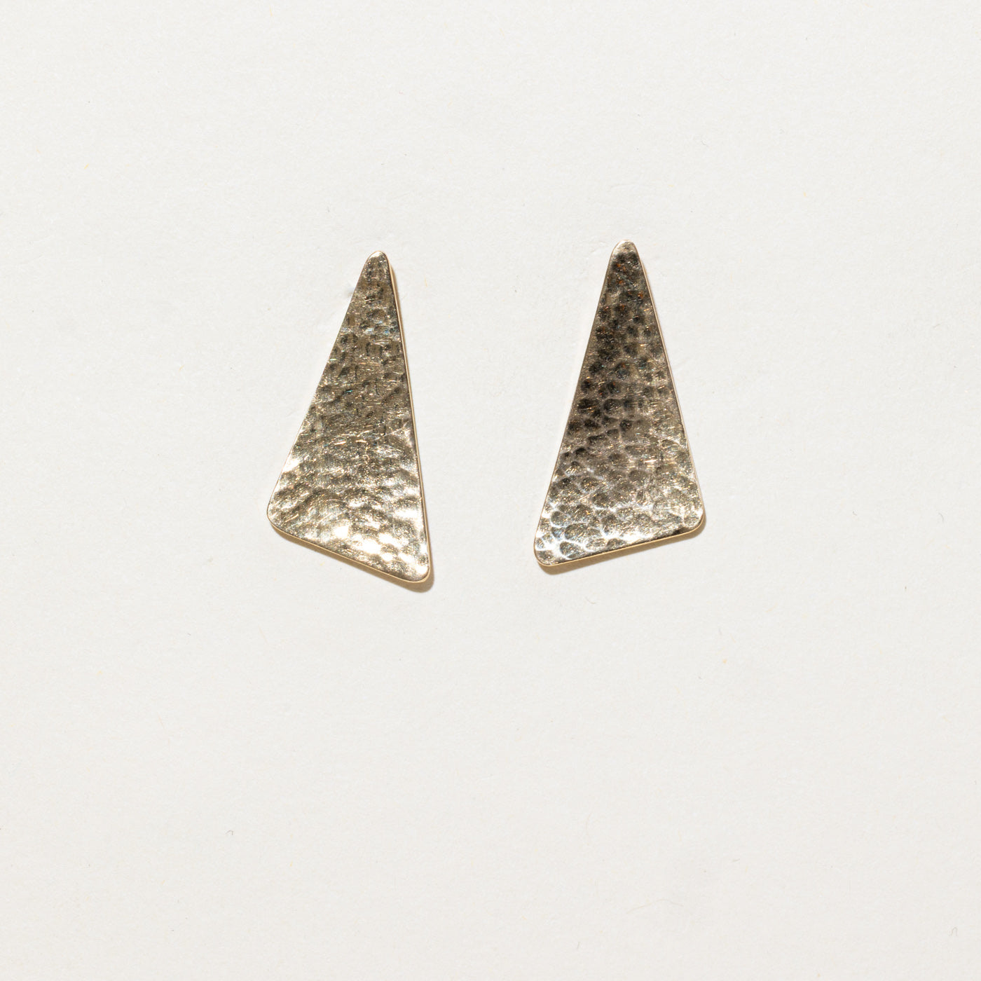 Hammered Triangle Stud Earrings